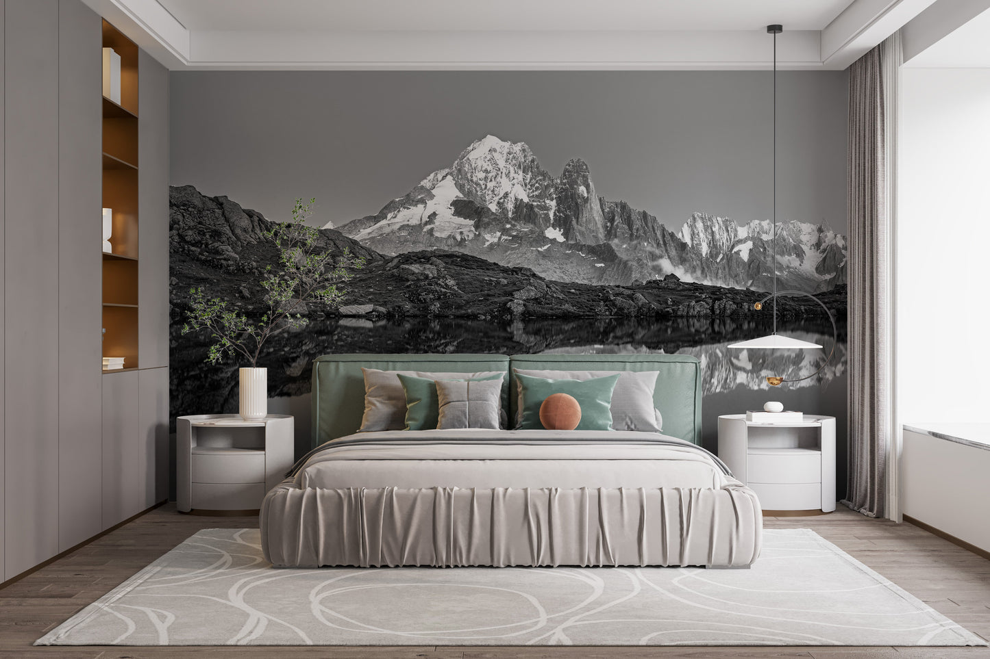 Black & White Landscape Mountain Wallpaper - Giffywalls