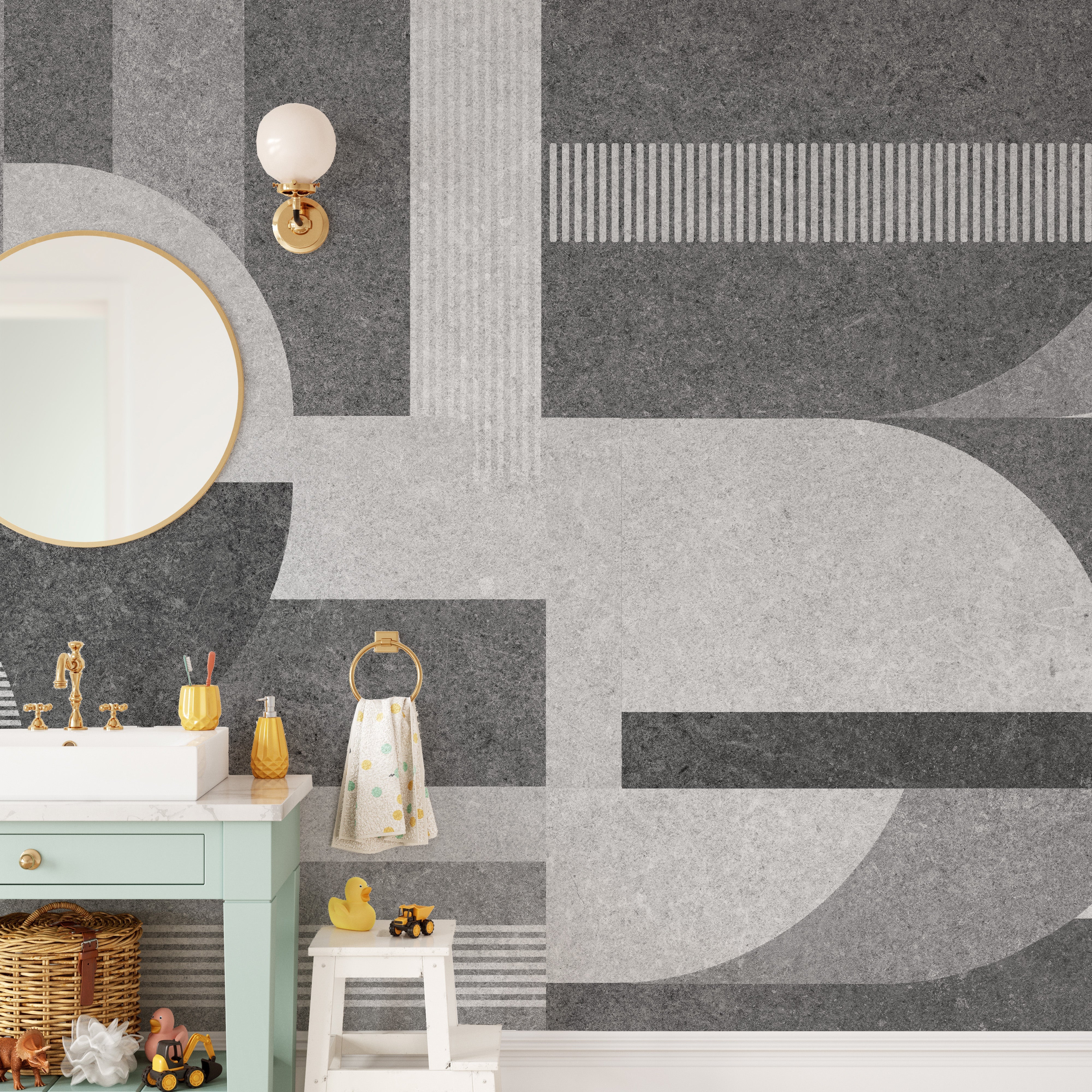 Geometric Gray Grunge Wallpaper - Giffywalls