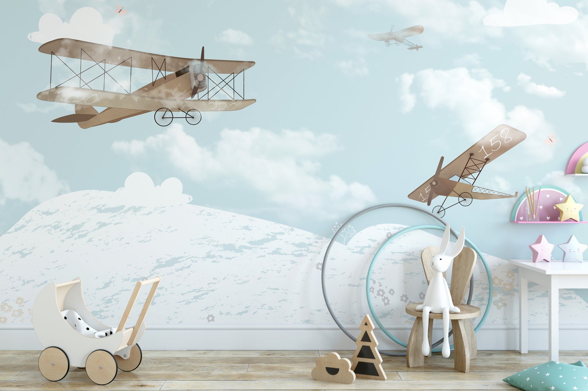 Flying Airplanes in the Sky Wallpaper - Giffywalls