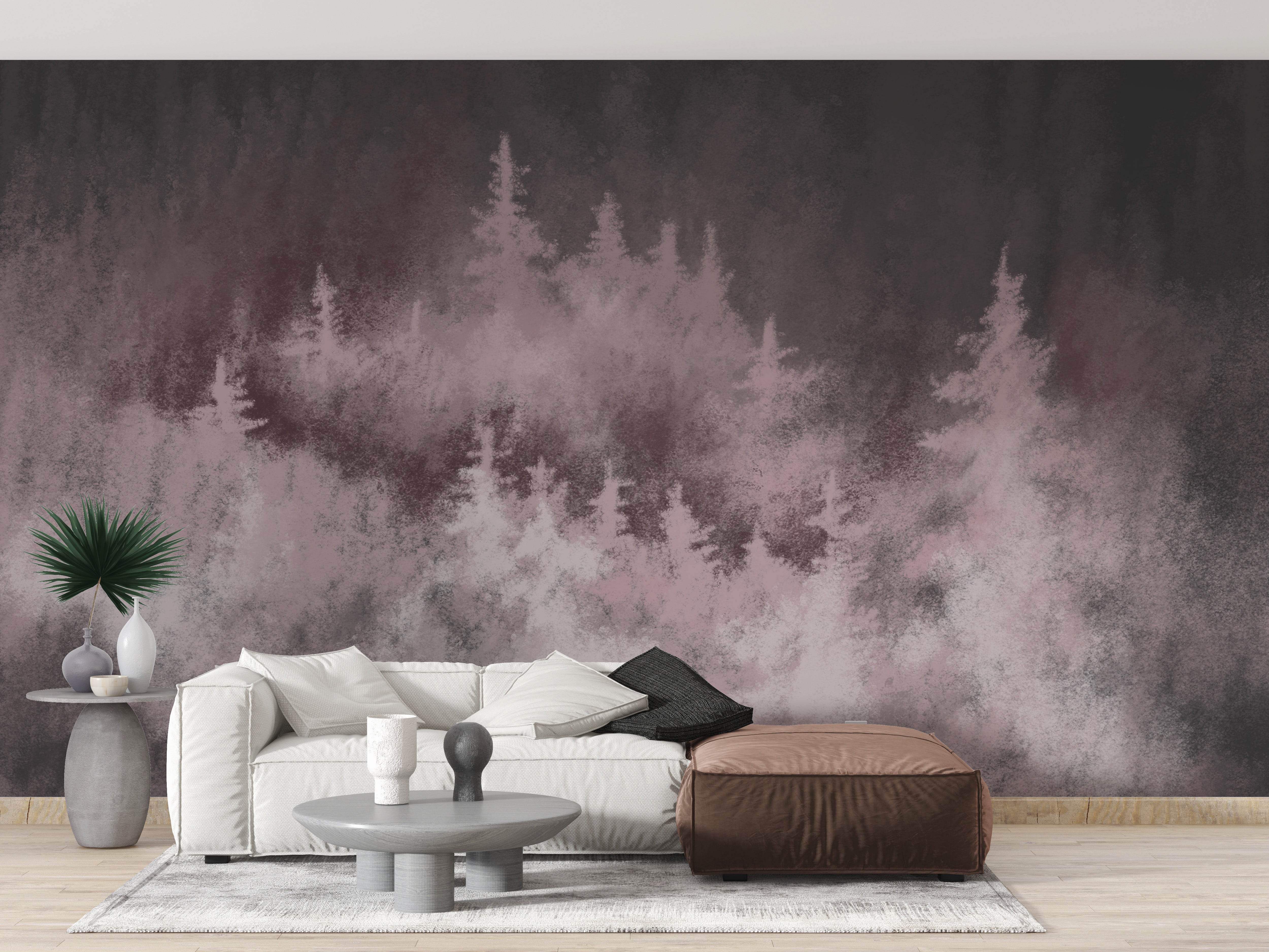 Misty spruce forest Wallpaper - Giffywalls