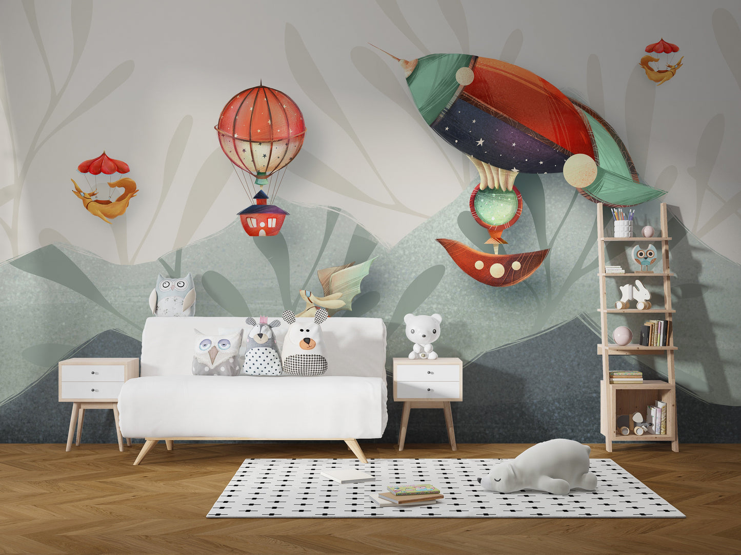 Watercolor Kids Room Illustration Wallpaper - Giffywalls