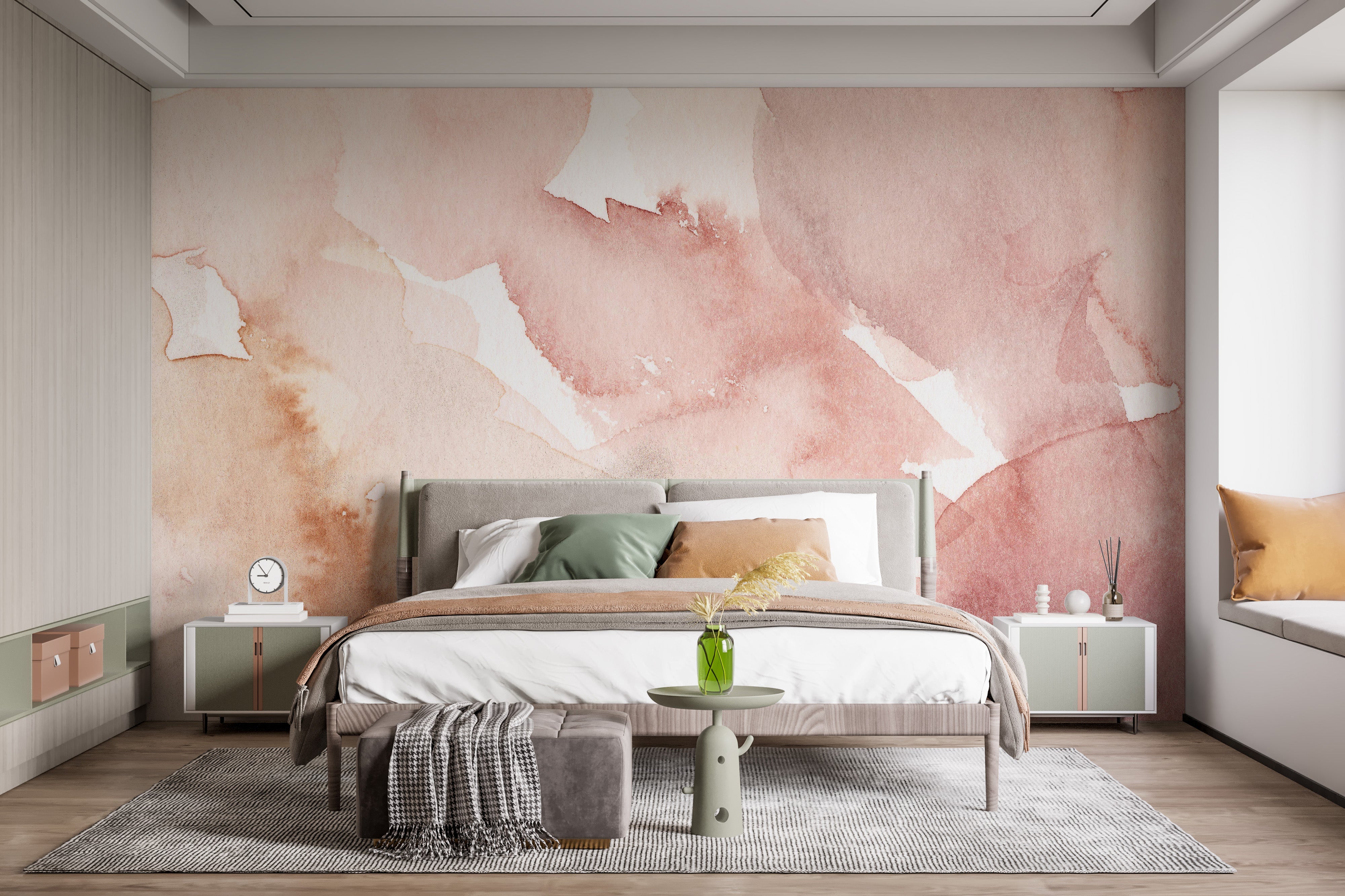 Soft Pink Delicate Artistic Wallpaper - Giffywalls