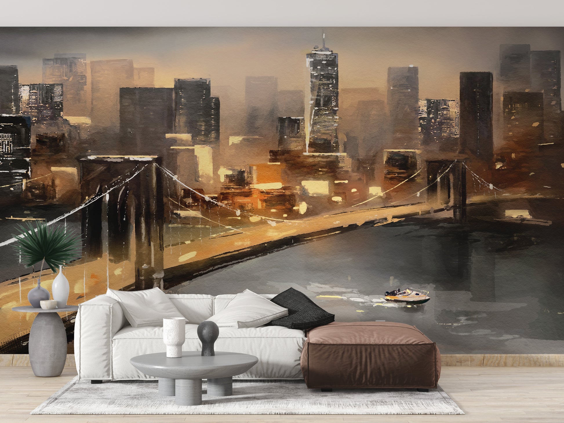 Oil Painted New York Wallpaper - Giffywalls