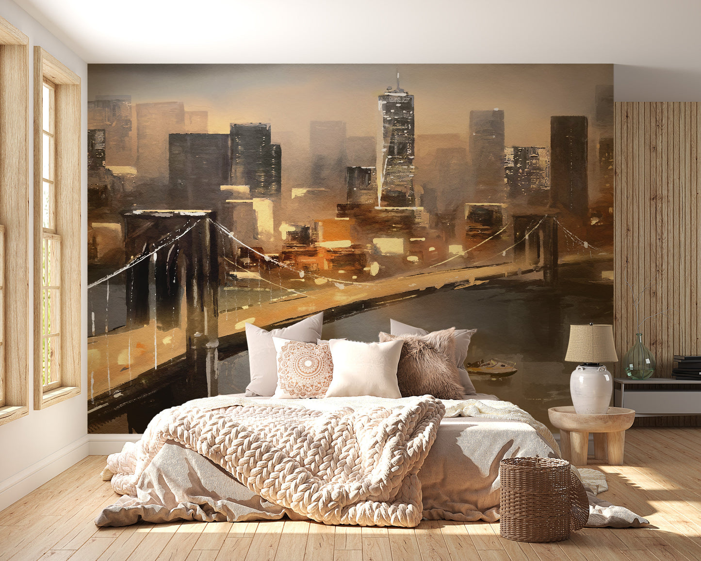 Oil Painted New York Wallpaper - Giffywalls