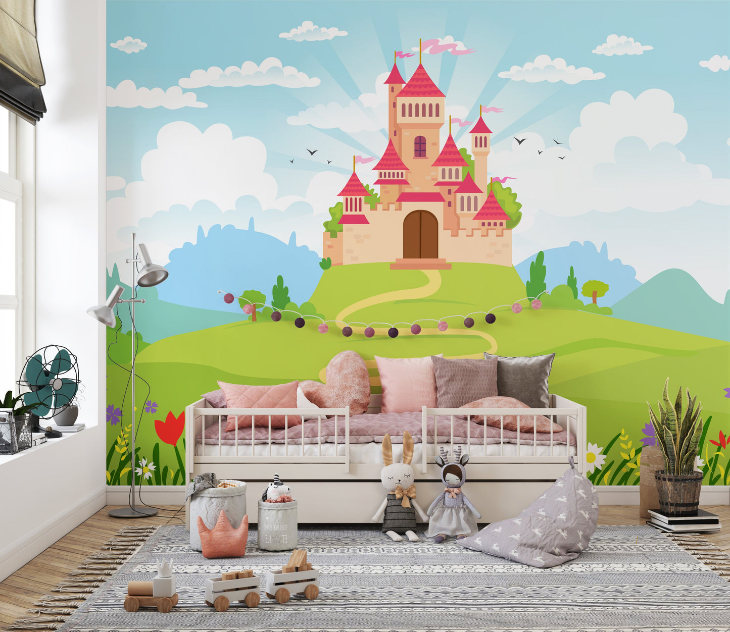 Fantacy Castle Wallpaper for Girls Room - Giffywalls