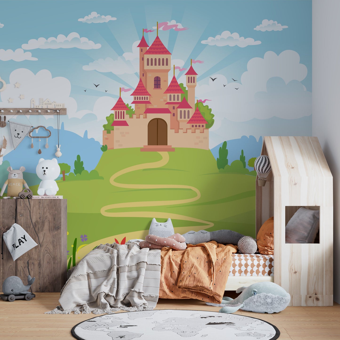 Fantacy Castle Wallpaper for Girls Room - Giffywalls