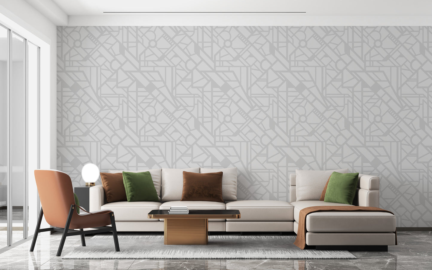 City street map wallpaper with geometric design patterns