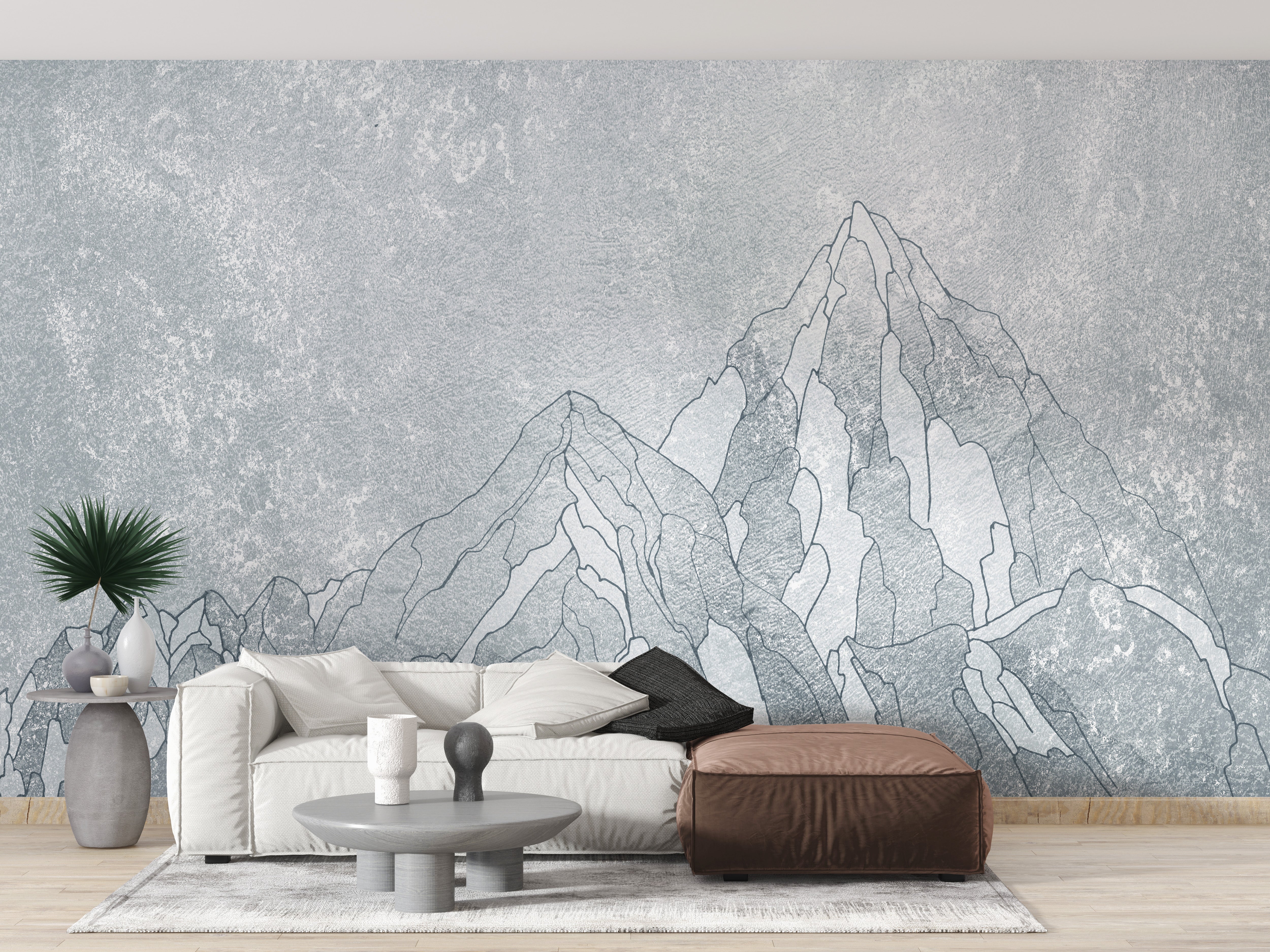 Everest Mountain wallpaper mural for serene interiors.