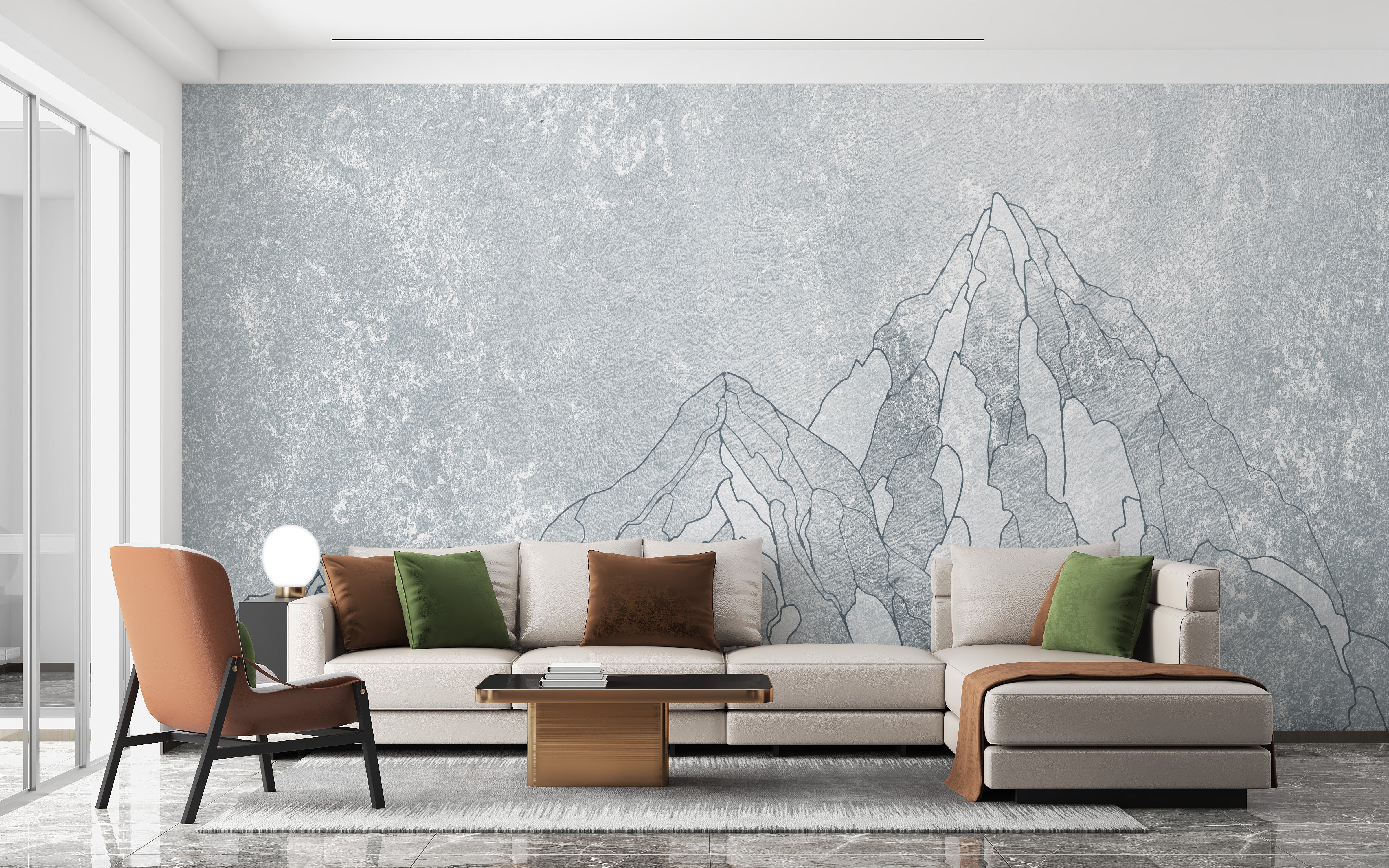 Elegant Everest mountain wallpaper for modern decor.