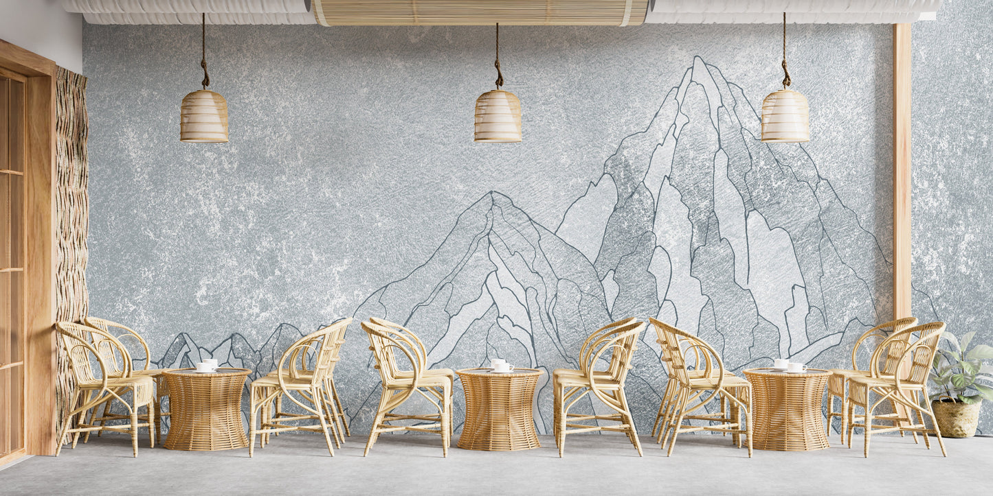 Everest Mountain in the Snow Wallpaper Mural - Giffywalls