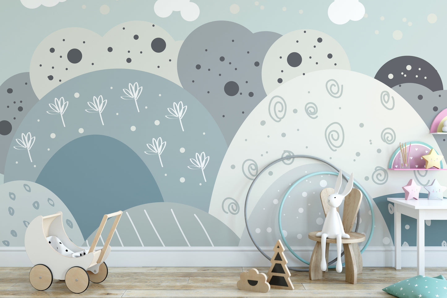 Children Mountain Wallpaper Mural - Giffywalls