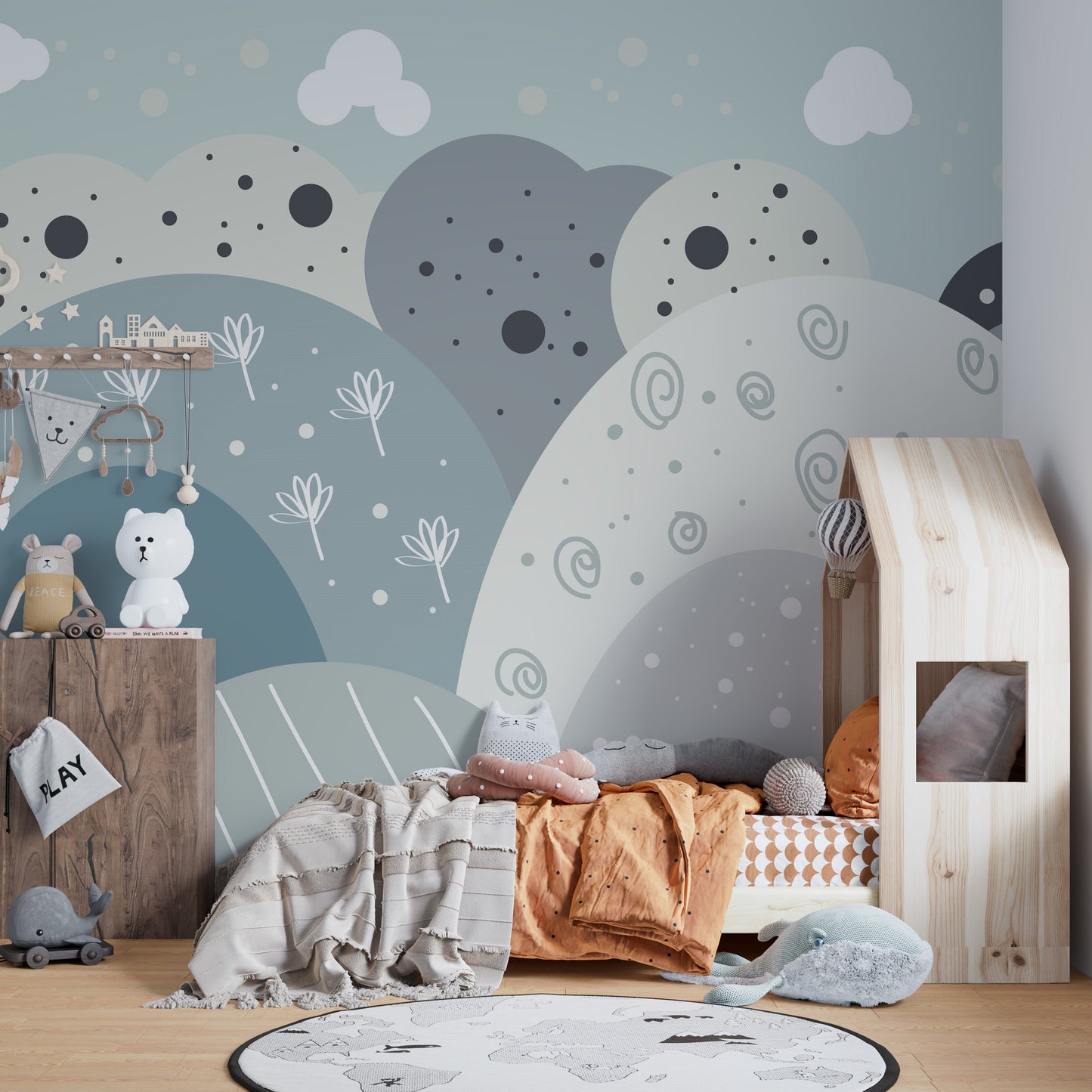 Children Mountain Wallpaper Mural - Giffywalls