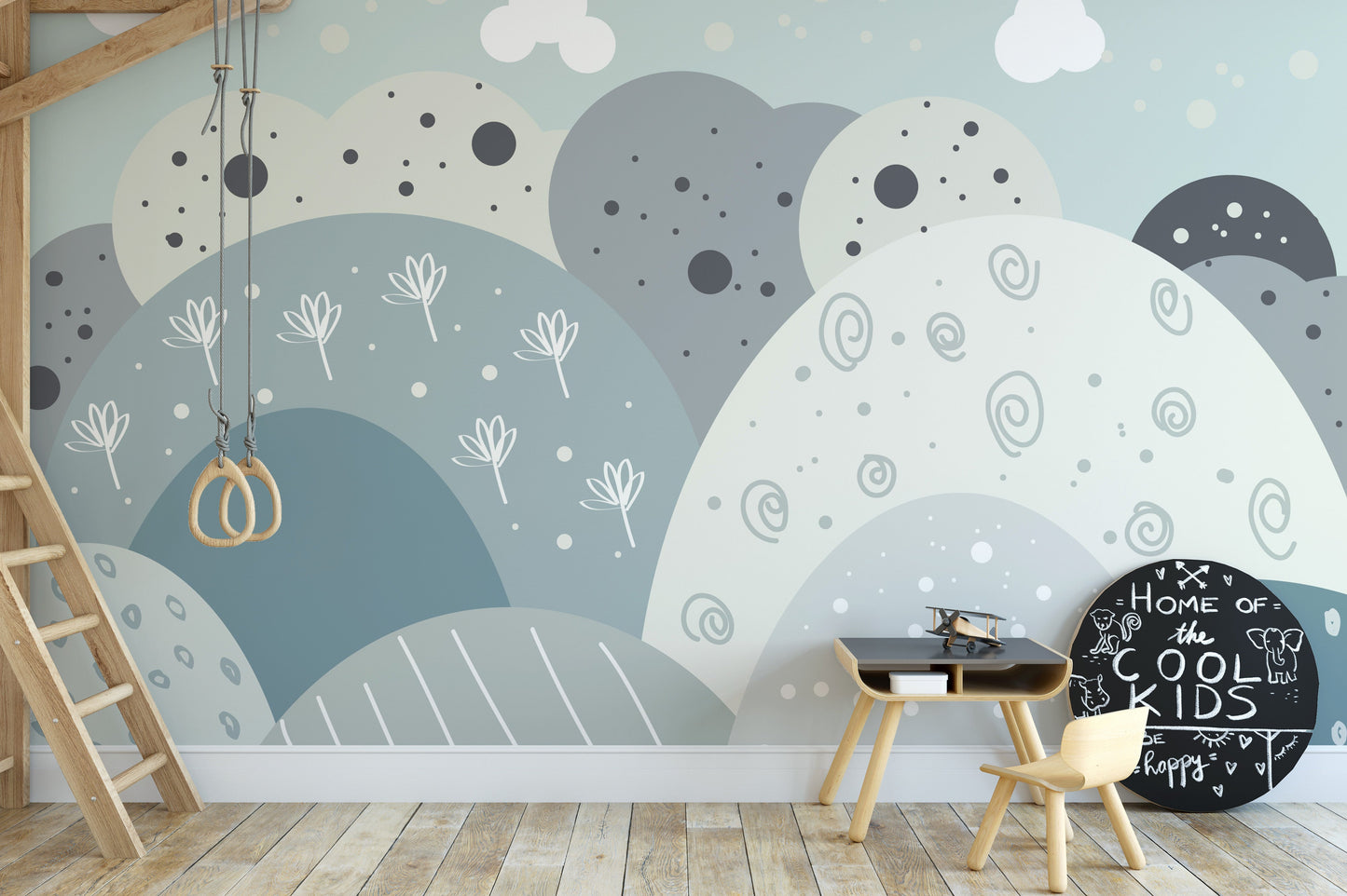 Children Mountain Wallpaper Mural - Giffywalls