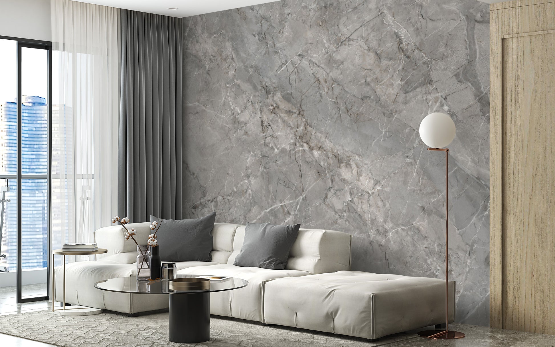 Grey marble Texture wallpaper murals - Giffywalls