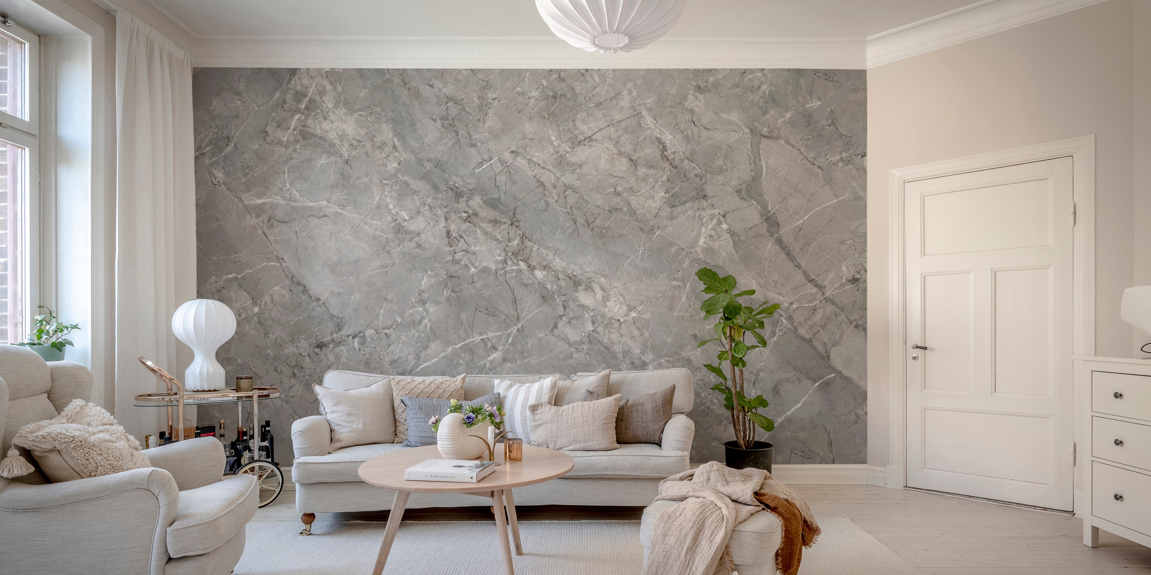 grey marble mural for modern style