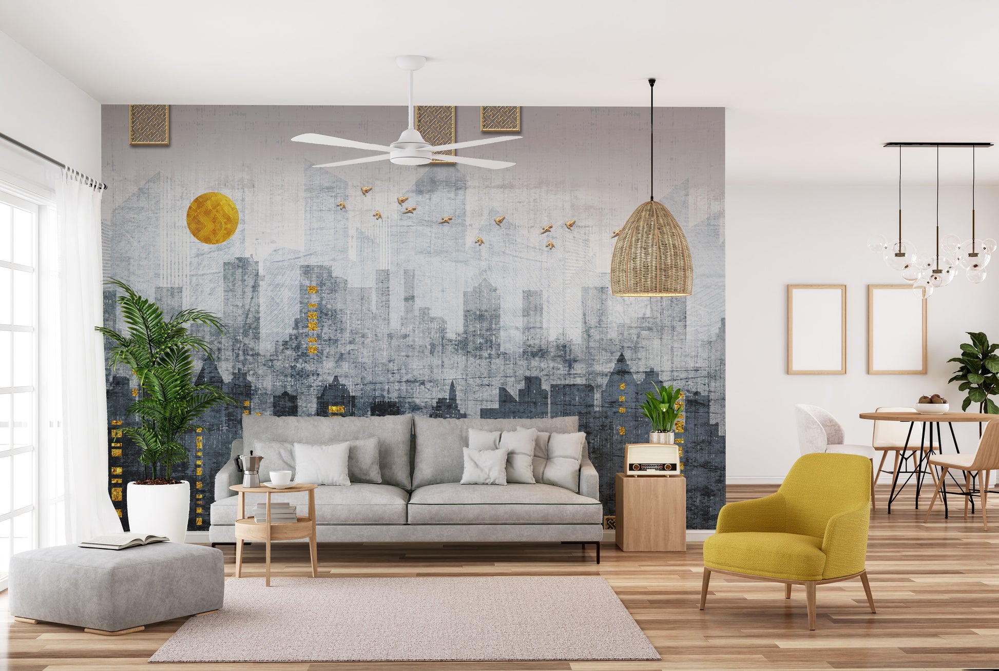 Modern city Wallpaper Murals - Giffywalls