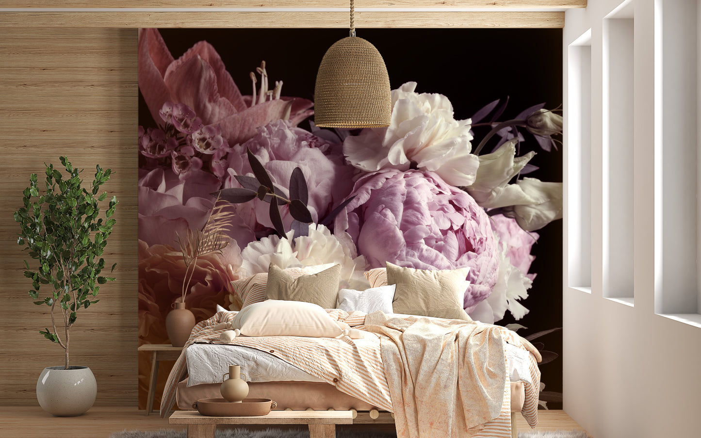 Dark Vintage Flower Wallpaper Murals - Giffywalls