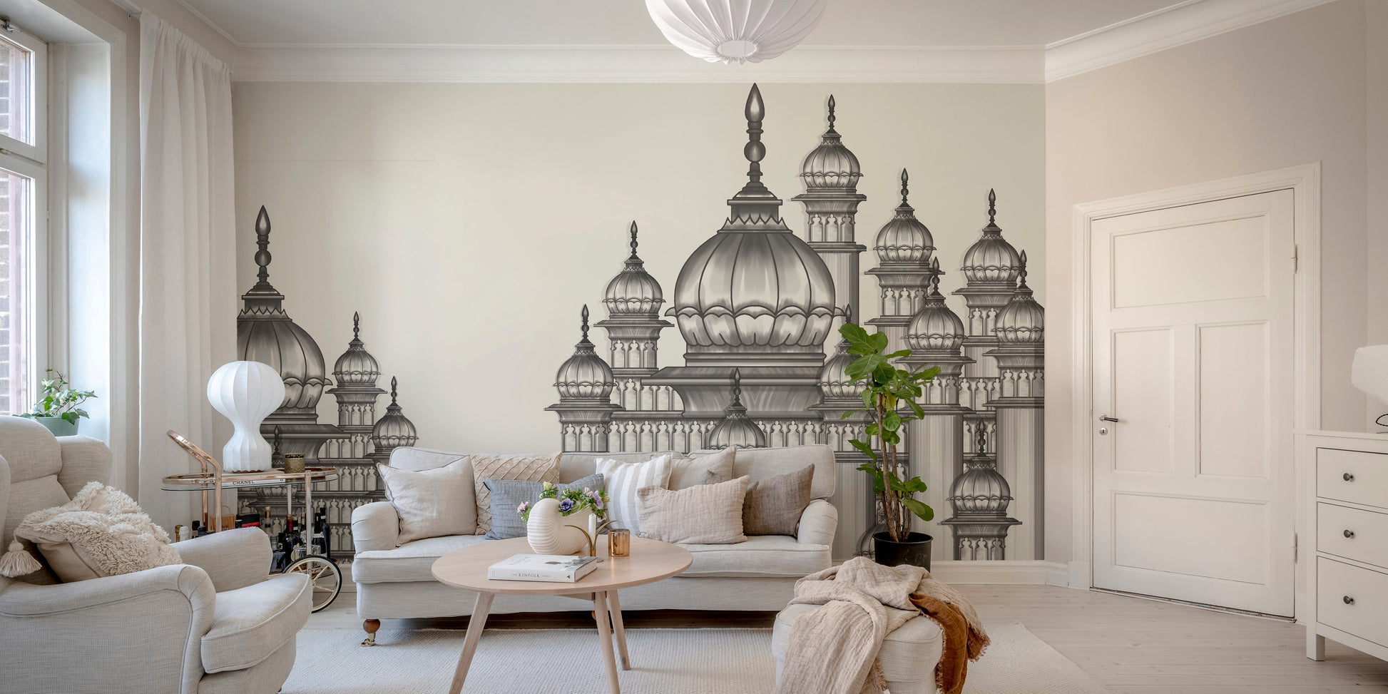 Historical Mughal wall mural