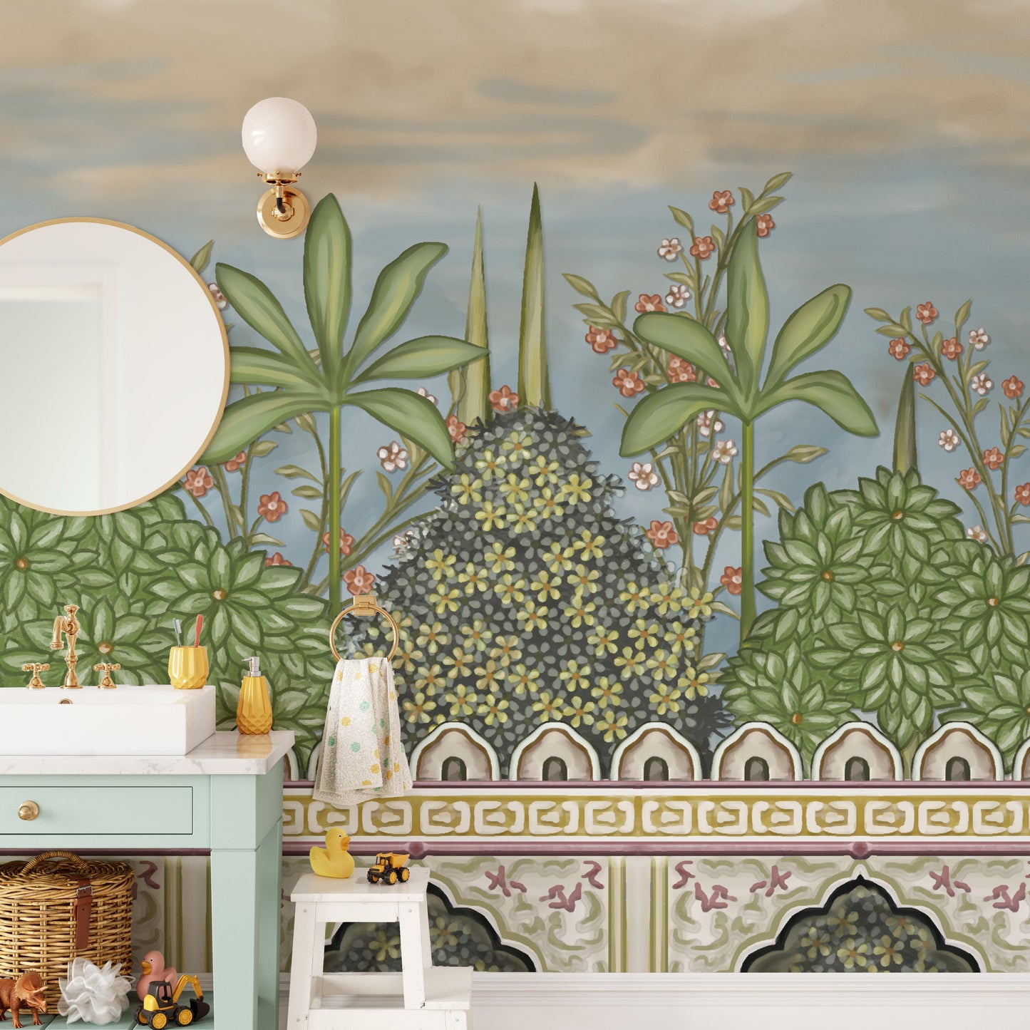 Mughal Garden wallpaper Mural - Giffywalls