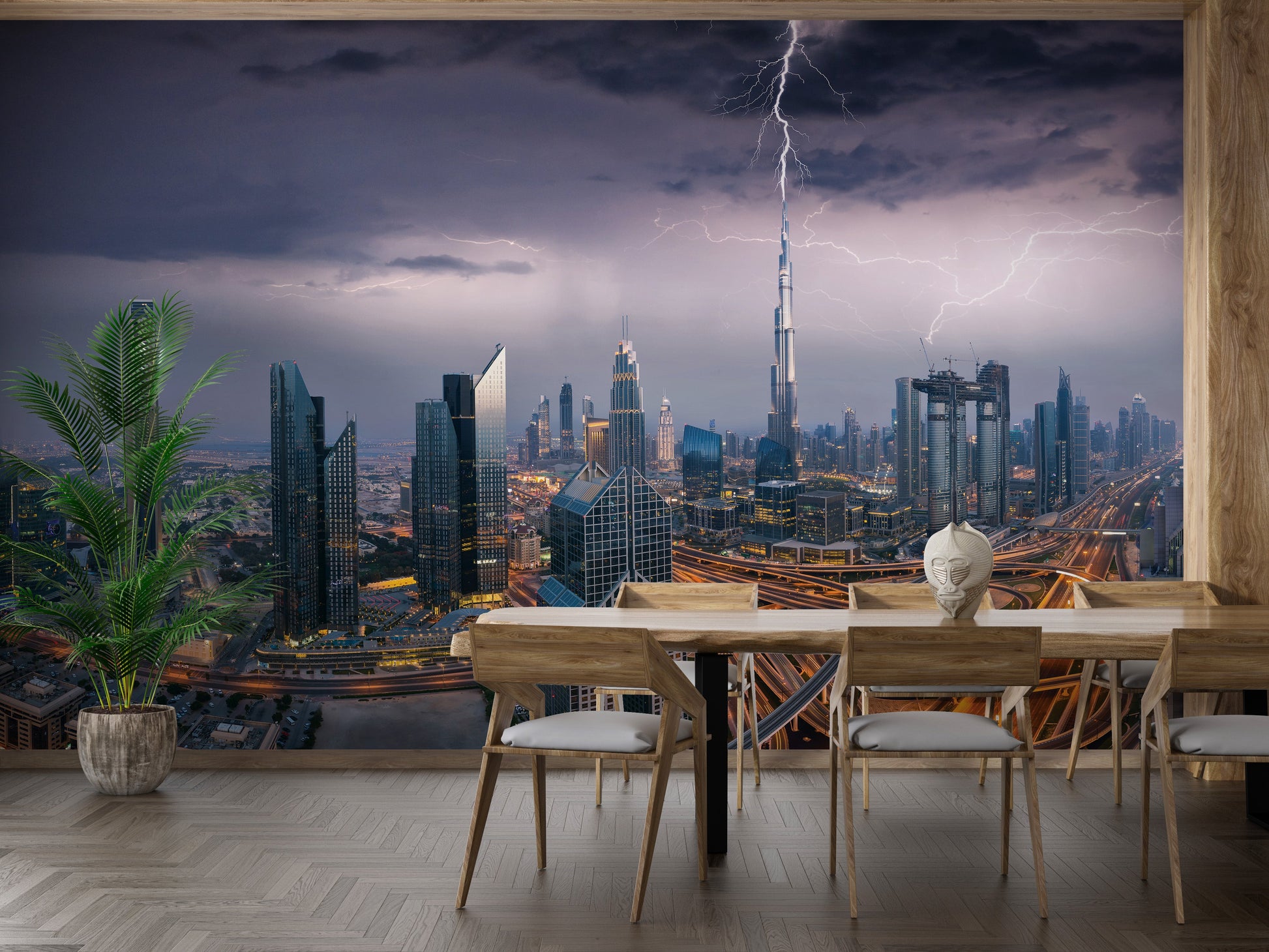 Dubai Skyline Wallpaper Mural - Giffywalls