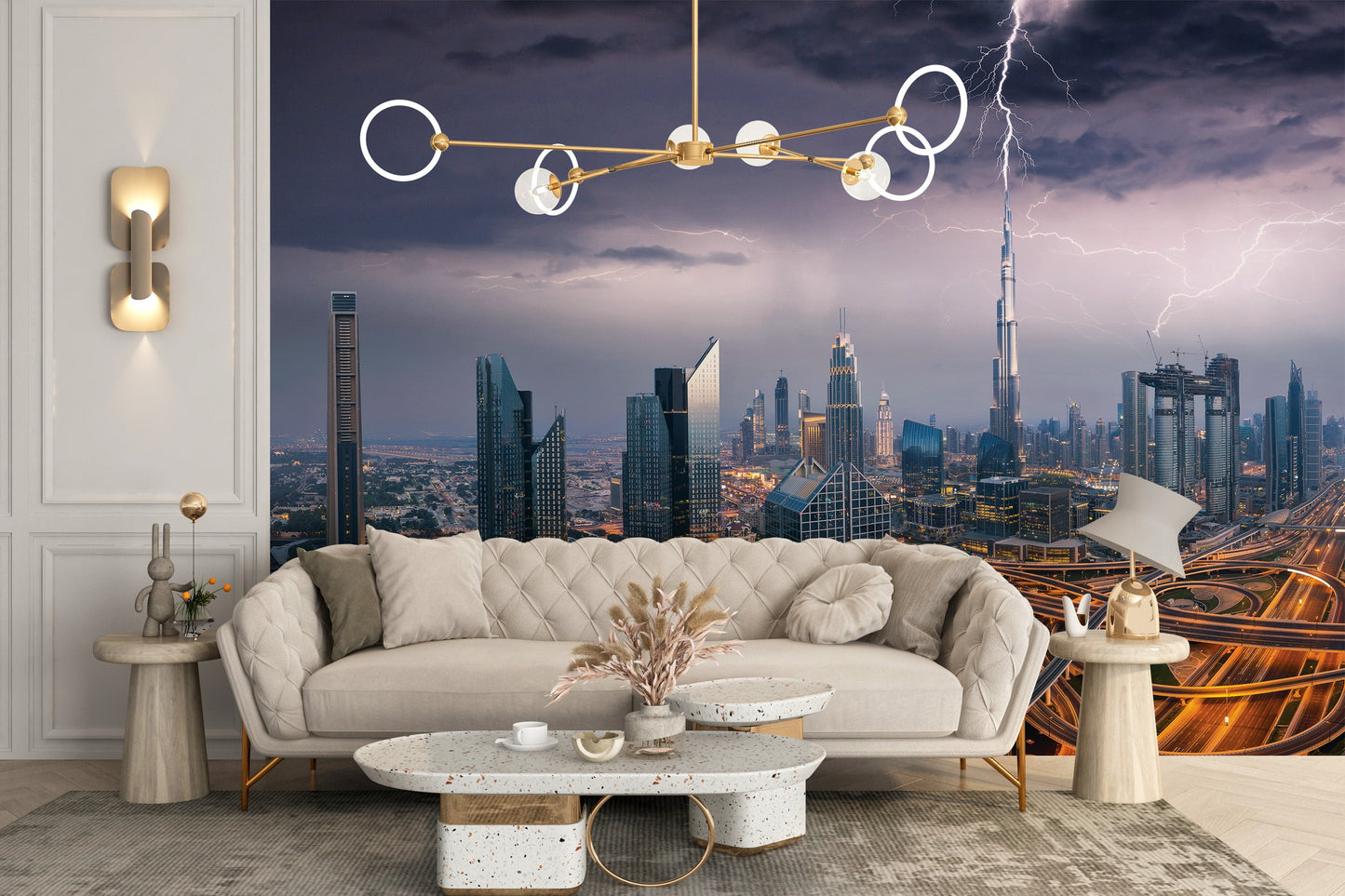 Dubai Skyline Wallpaper Mural - Giffywalls