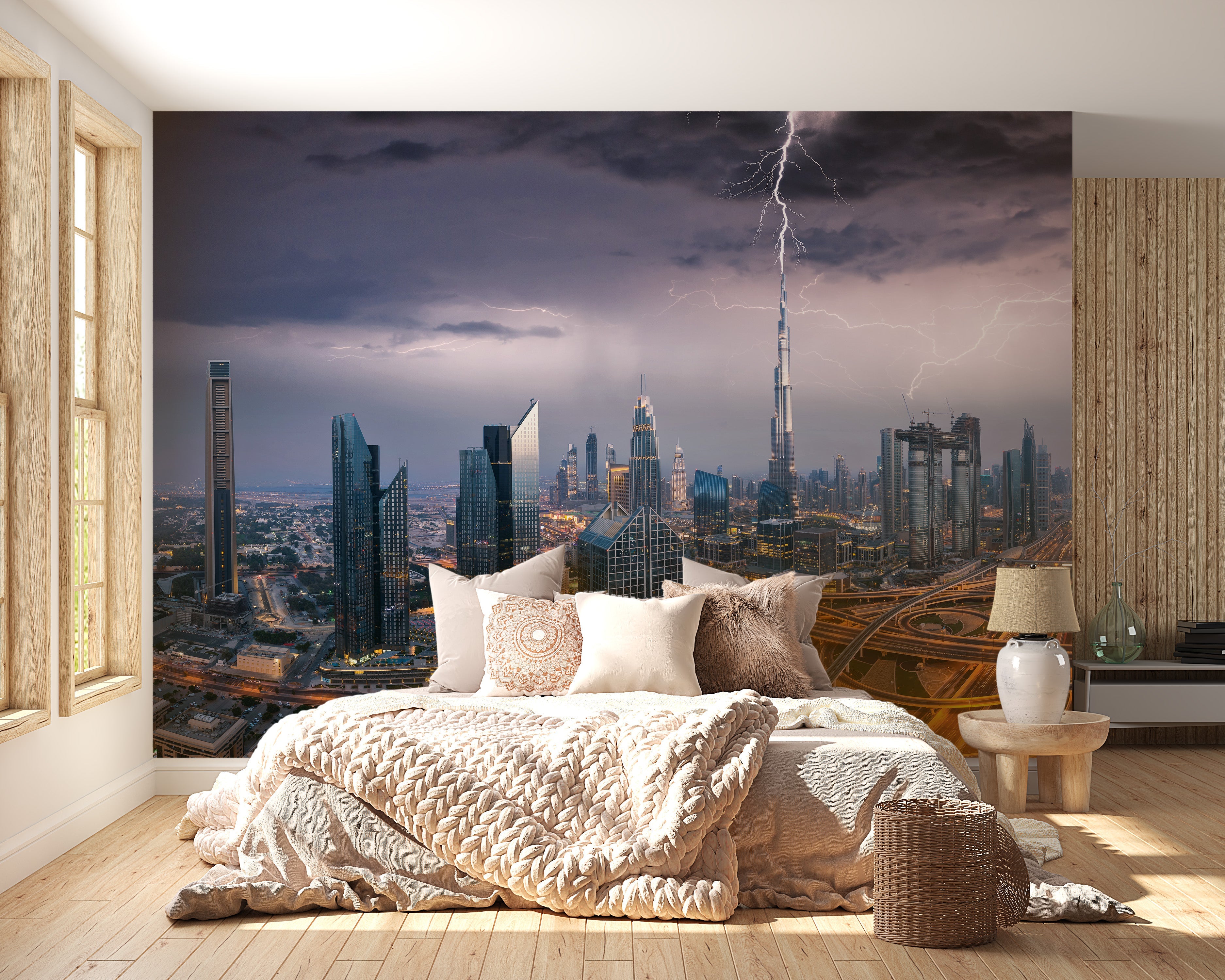 Dubai skyline mural wallpaper for wall