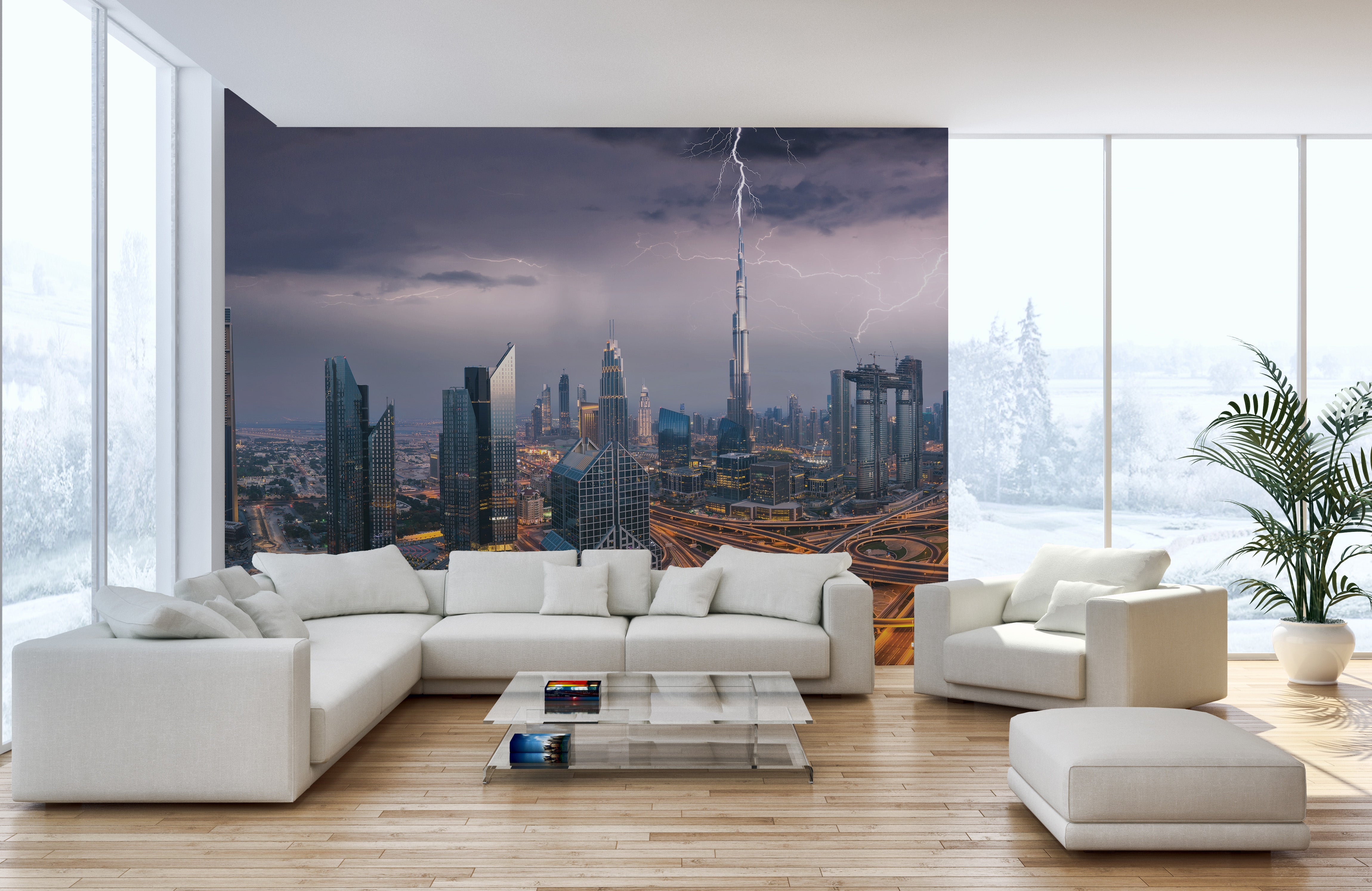 Dubai Skyline Wallpaper Mural - Giffywalls