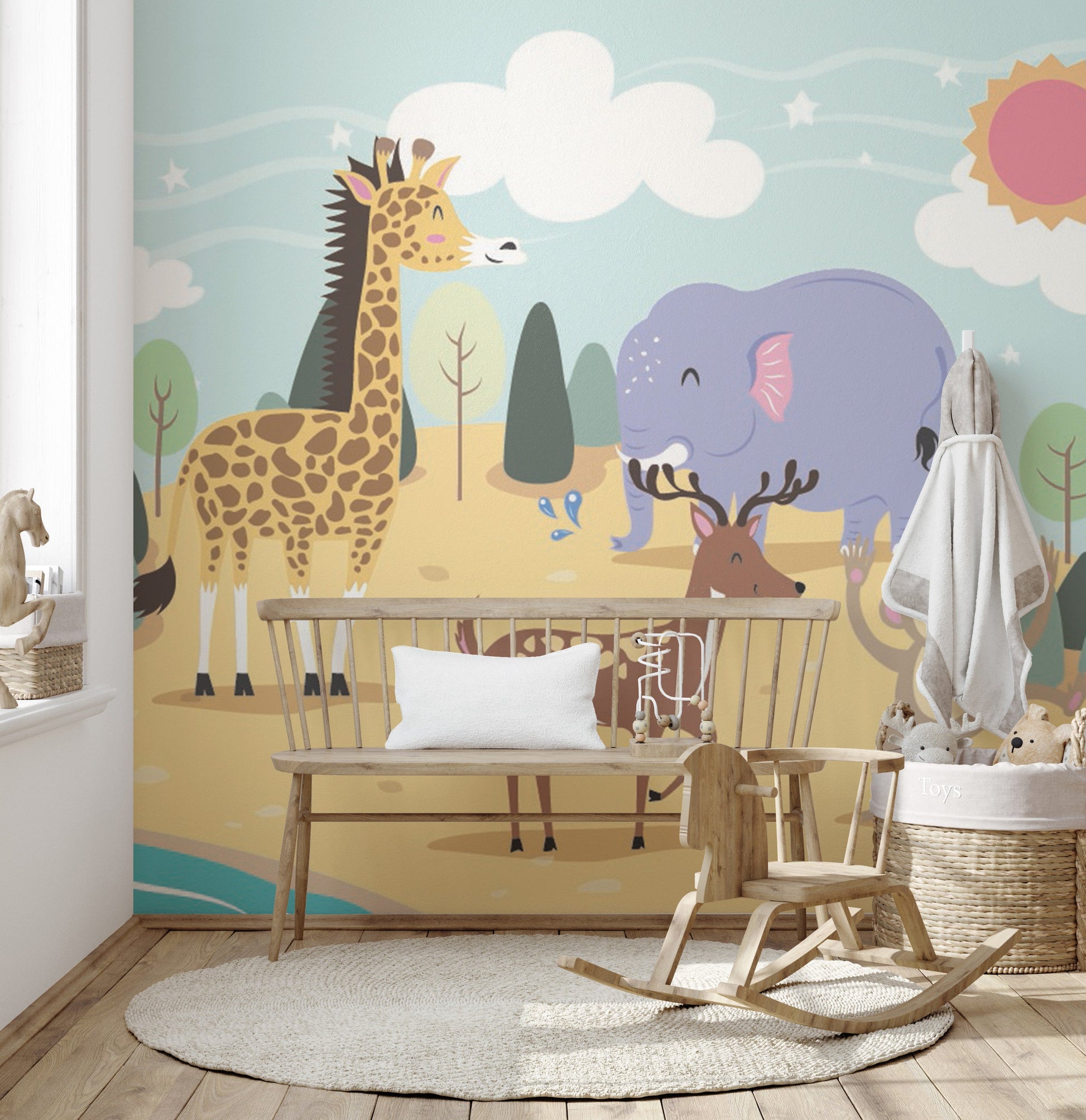 Animal on Island Wallpaper Mural - Giffywalls