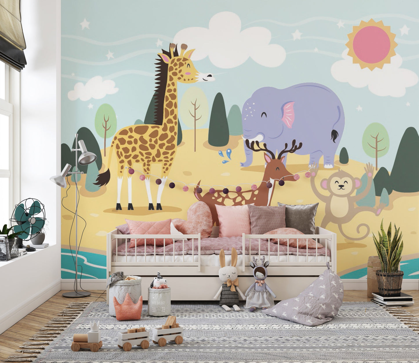 Animal on Island Wallpaper Mural - Giffywalls