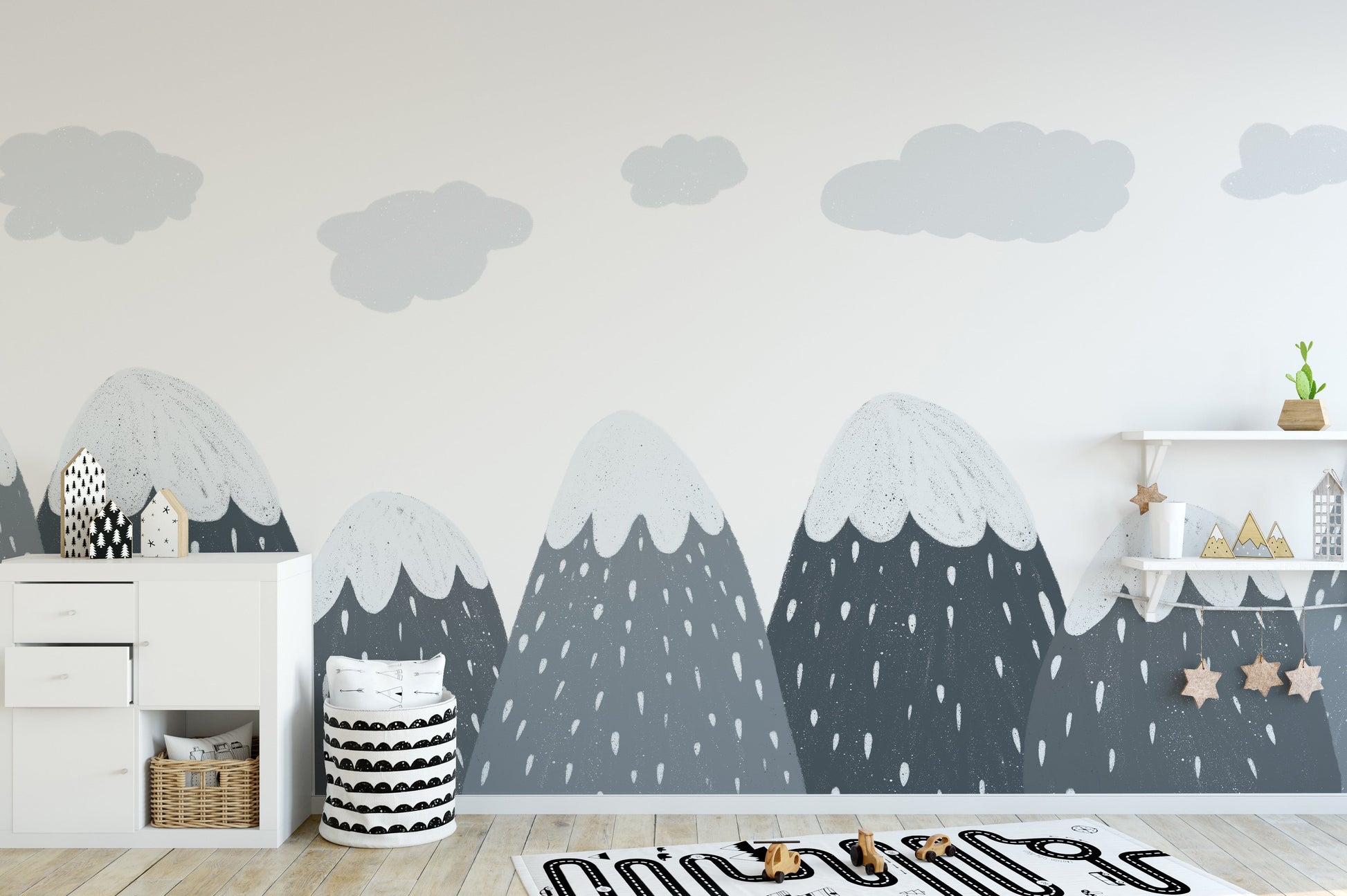 Scandinavian Mountain Wallpaper Mural - Giffywalls