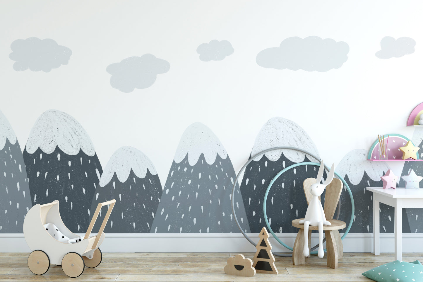 Scandinavian Mountain Wallpaper Mural - Giffywalls