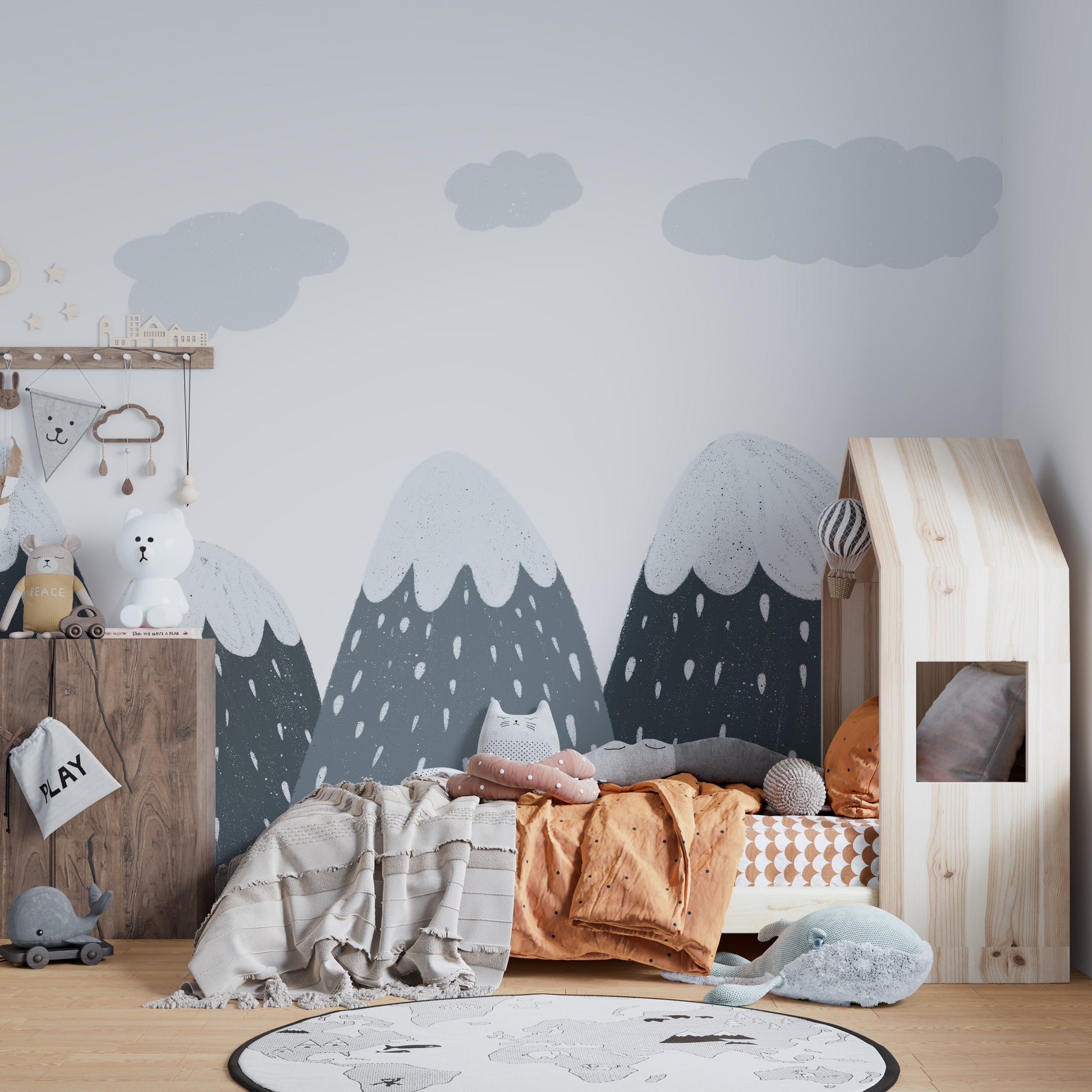 Scandinavian Mountain Wallpaper Mural - Giffywalls