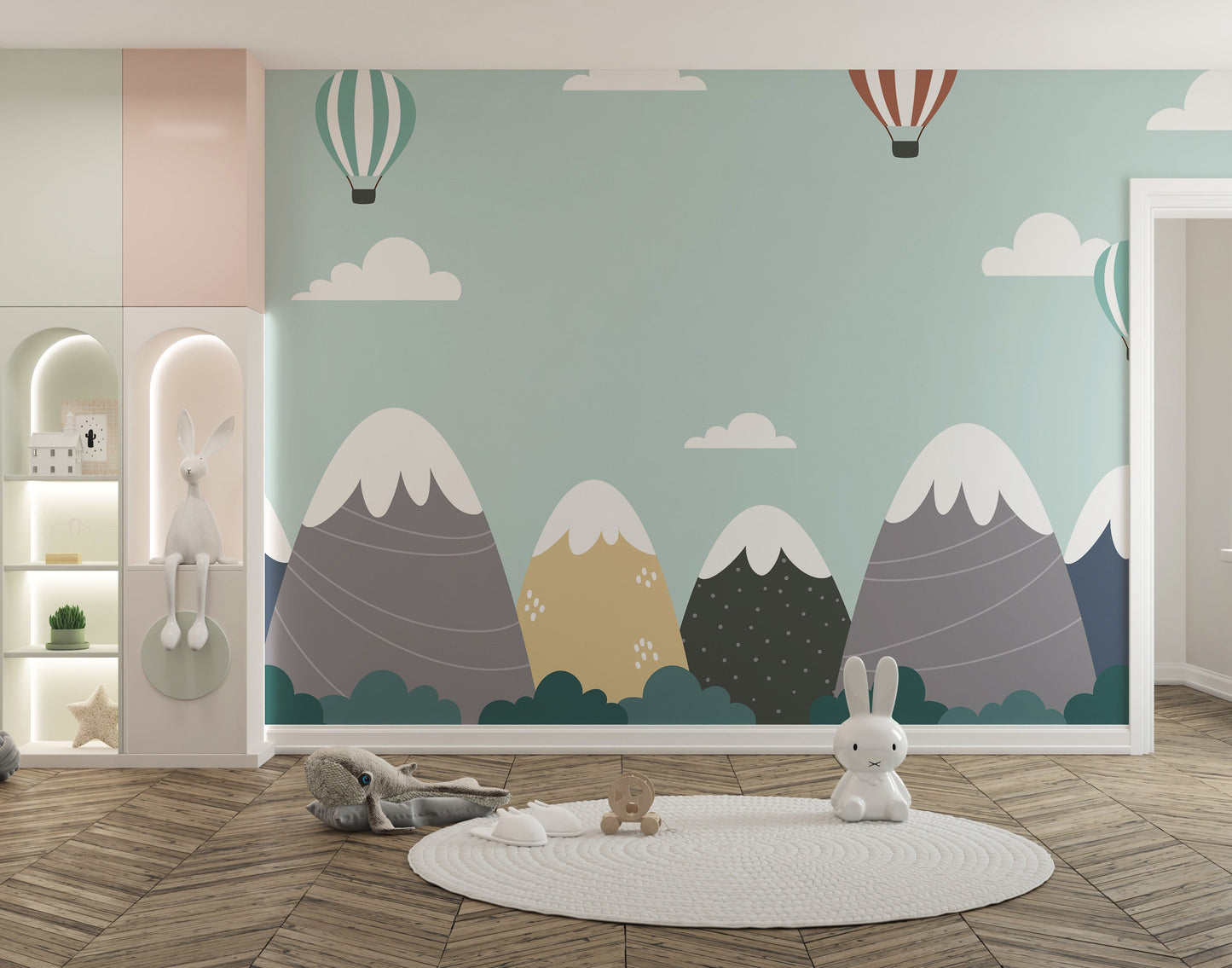 Abstract Mountain Wallpaper Mural - Giffywalls