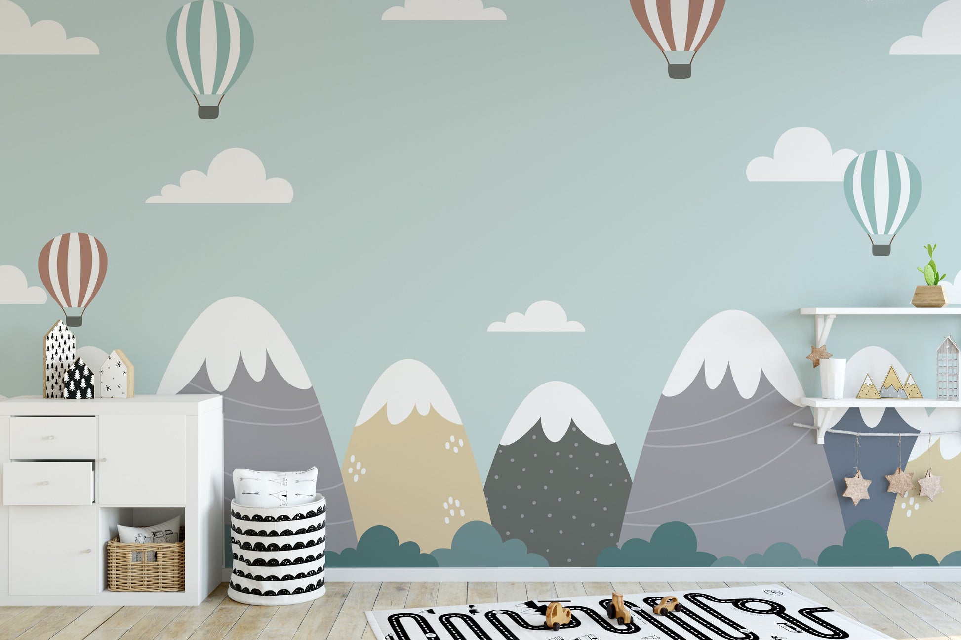 Abstract Mountain Wallpaper Mural - Giffywalls