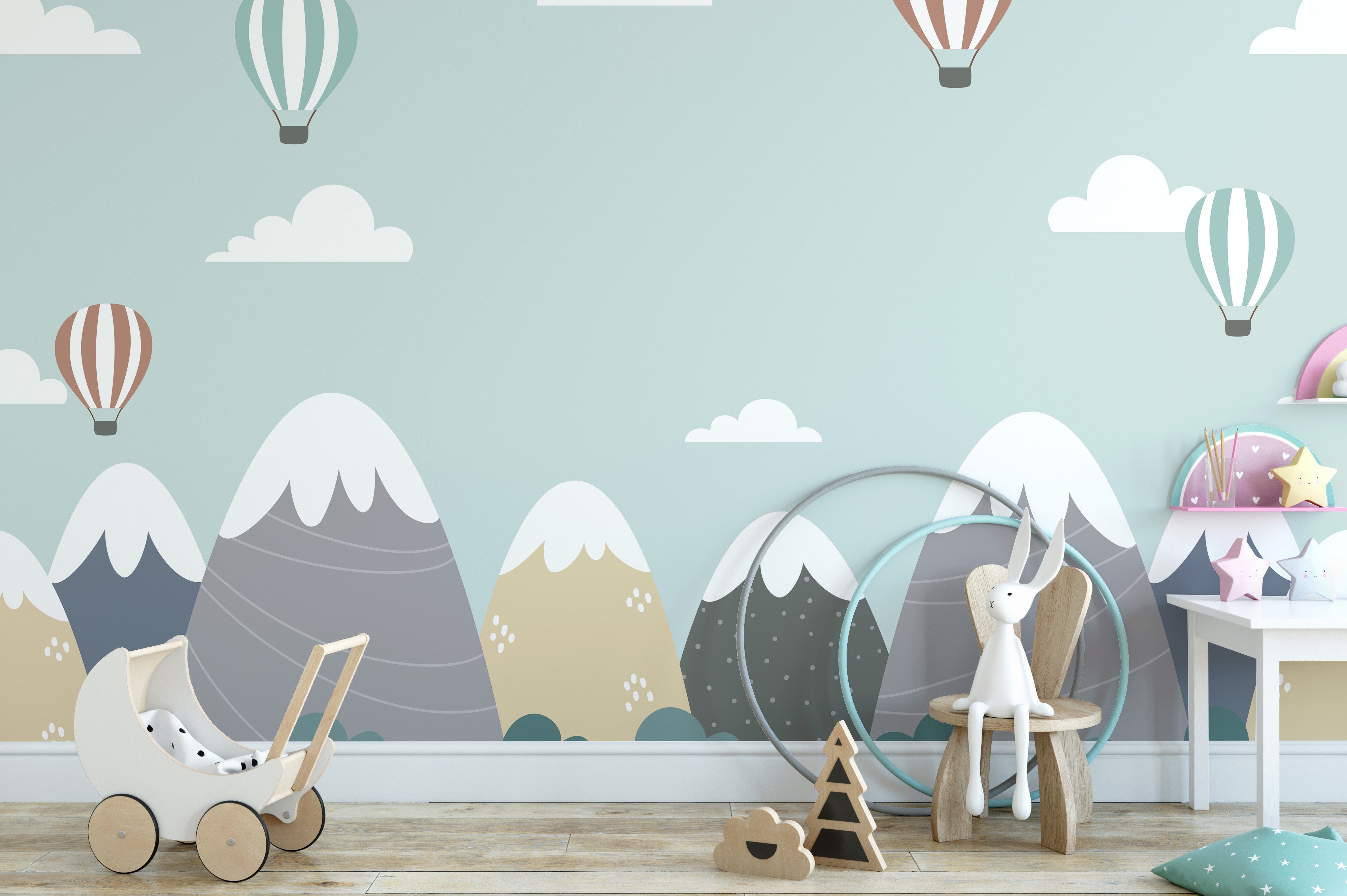 Abstract Mountain Wallpaper Mural - Giffywalls