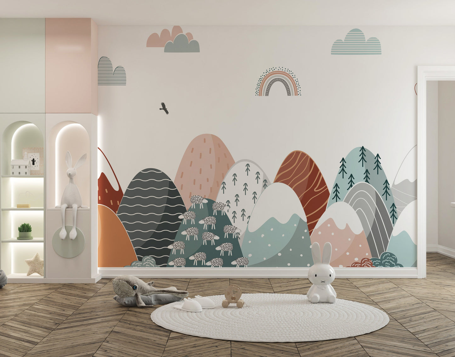 Colorful Mountains Wallpaper Murals - Giffywalls