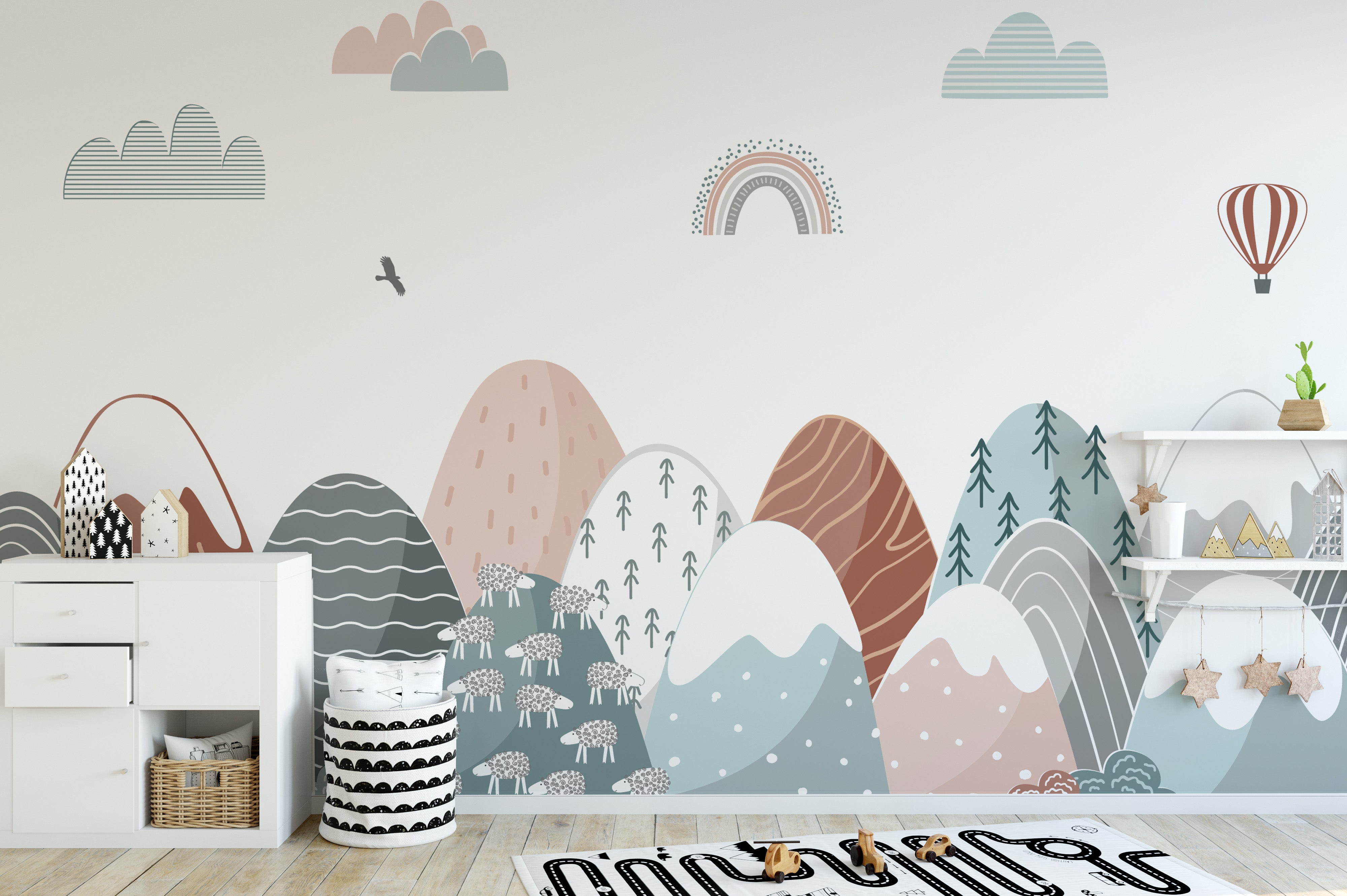 Colorful Mountains Wallpaper Murals - Giffywalls