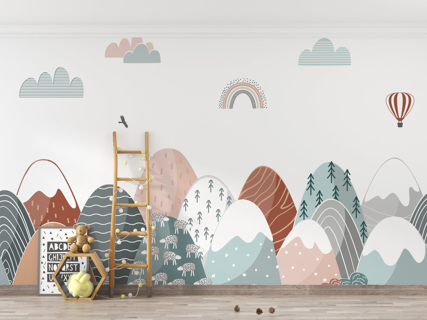 Colorful Mountains Wallpaper Murals - Giffywalls