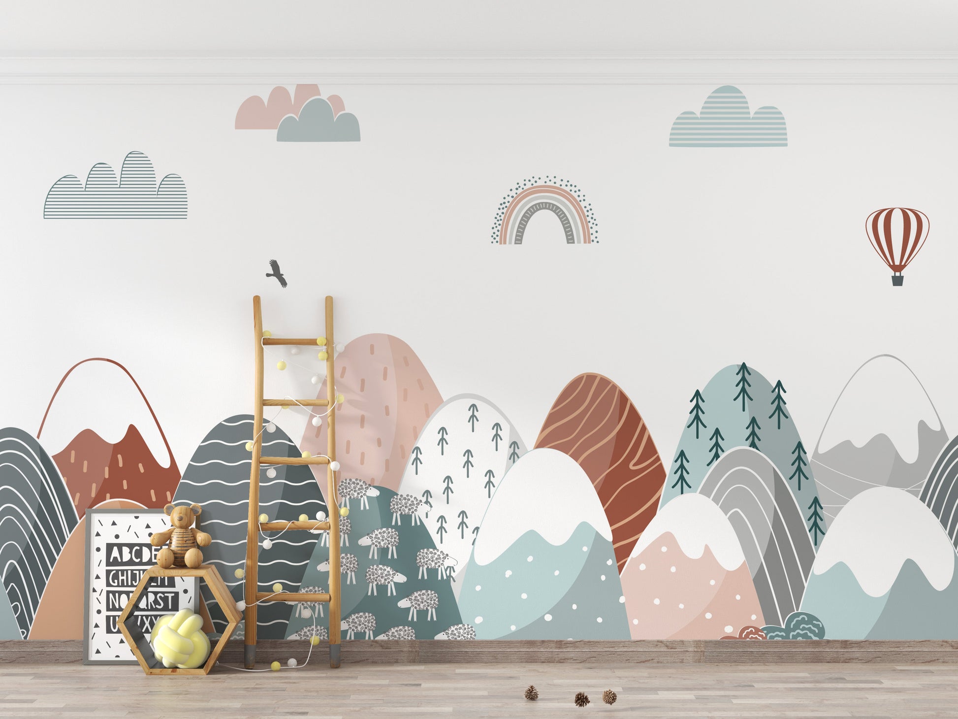 Colorful Mountains Wallpaper Murals - Giffywalls