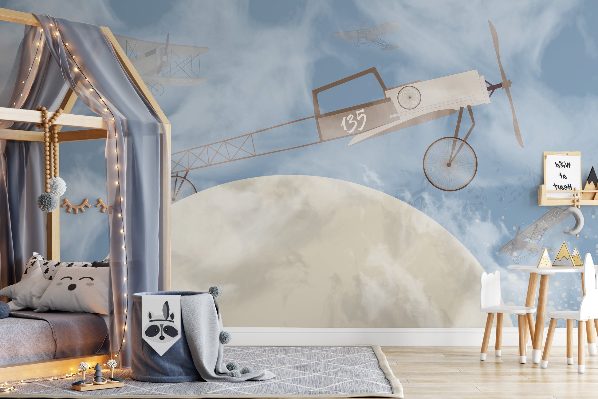 Planes on the Moon Wallpaper Murals - Giffywalls