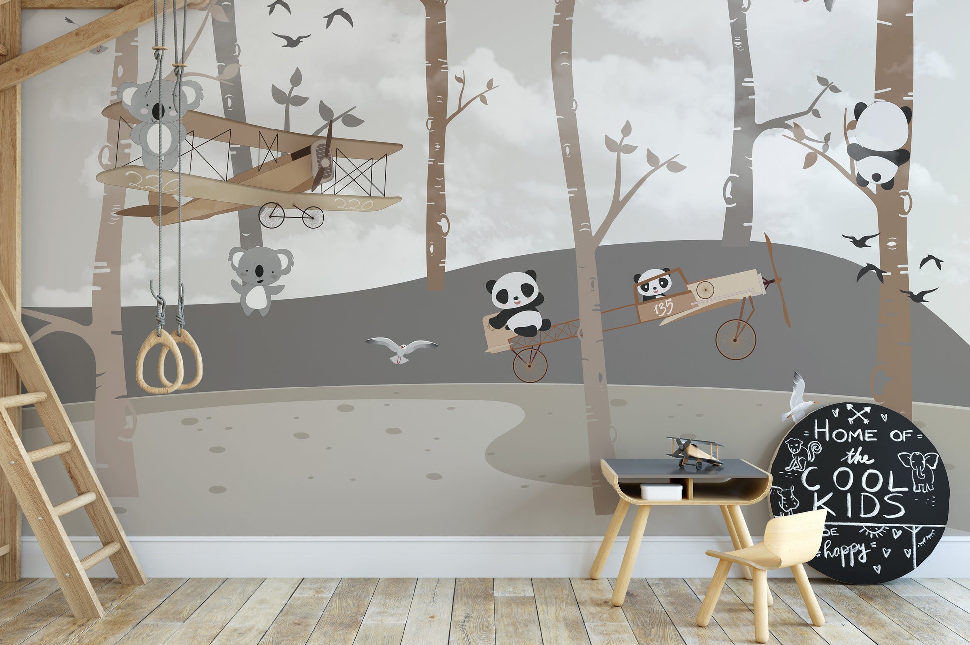 Cute koalas and pandas wallpaper Murals - Giffywalls