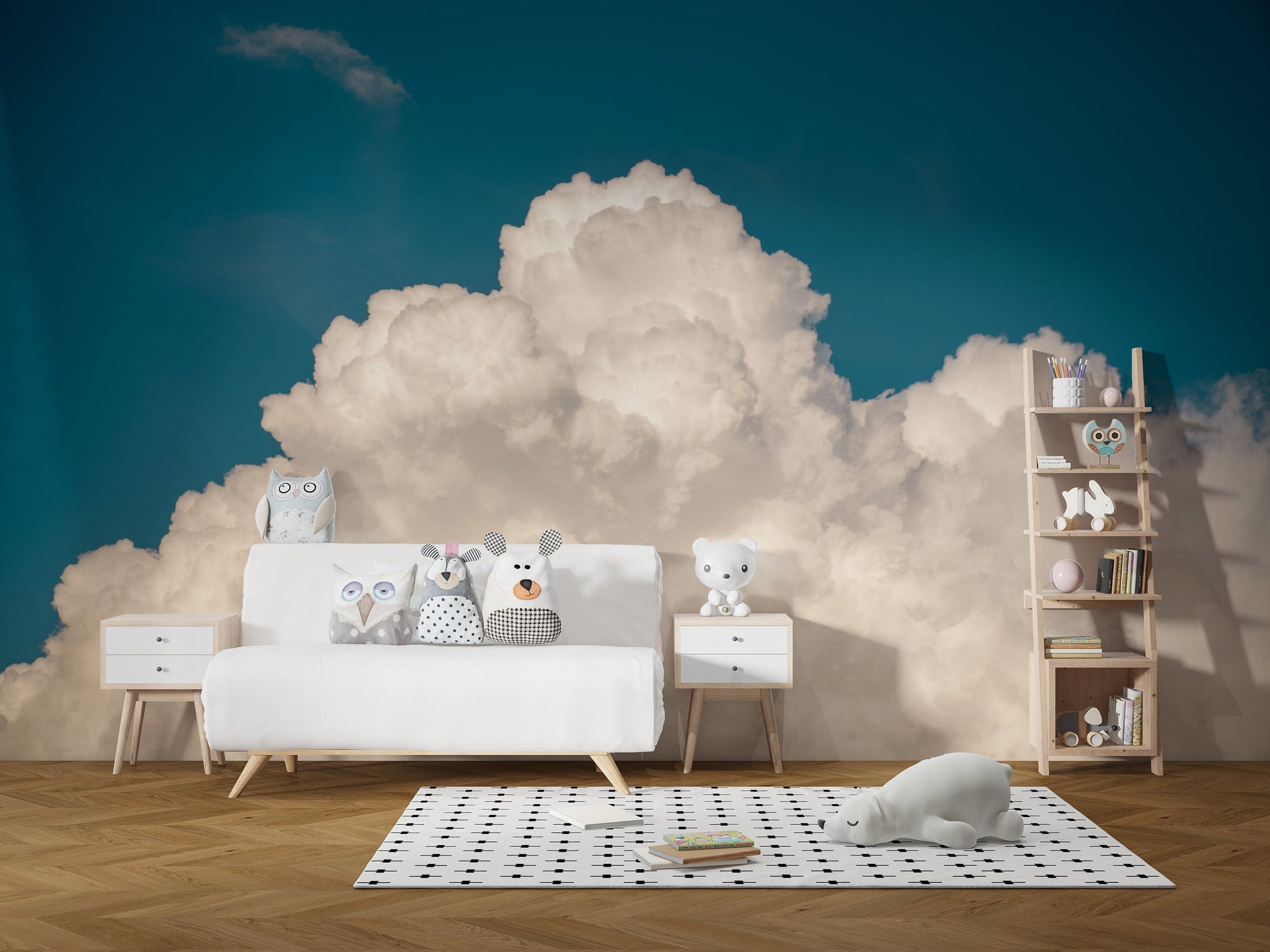 cloud wall murals