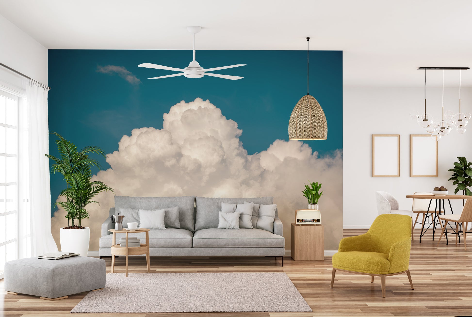 Sky wallpaper: serene clouds for your walls