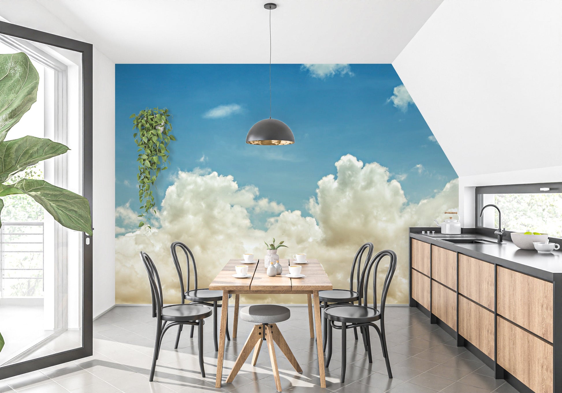 light blue sky Wallpaper murals - Giffywalls