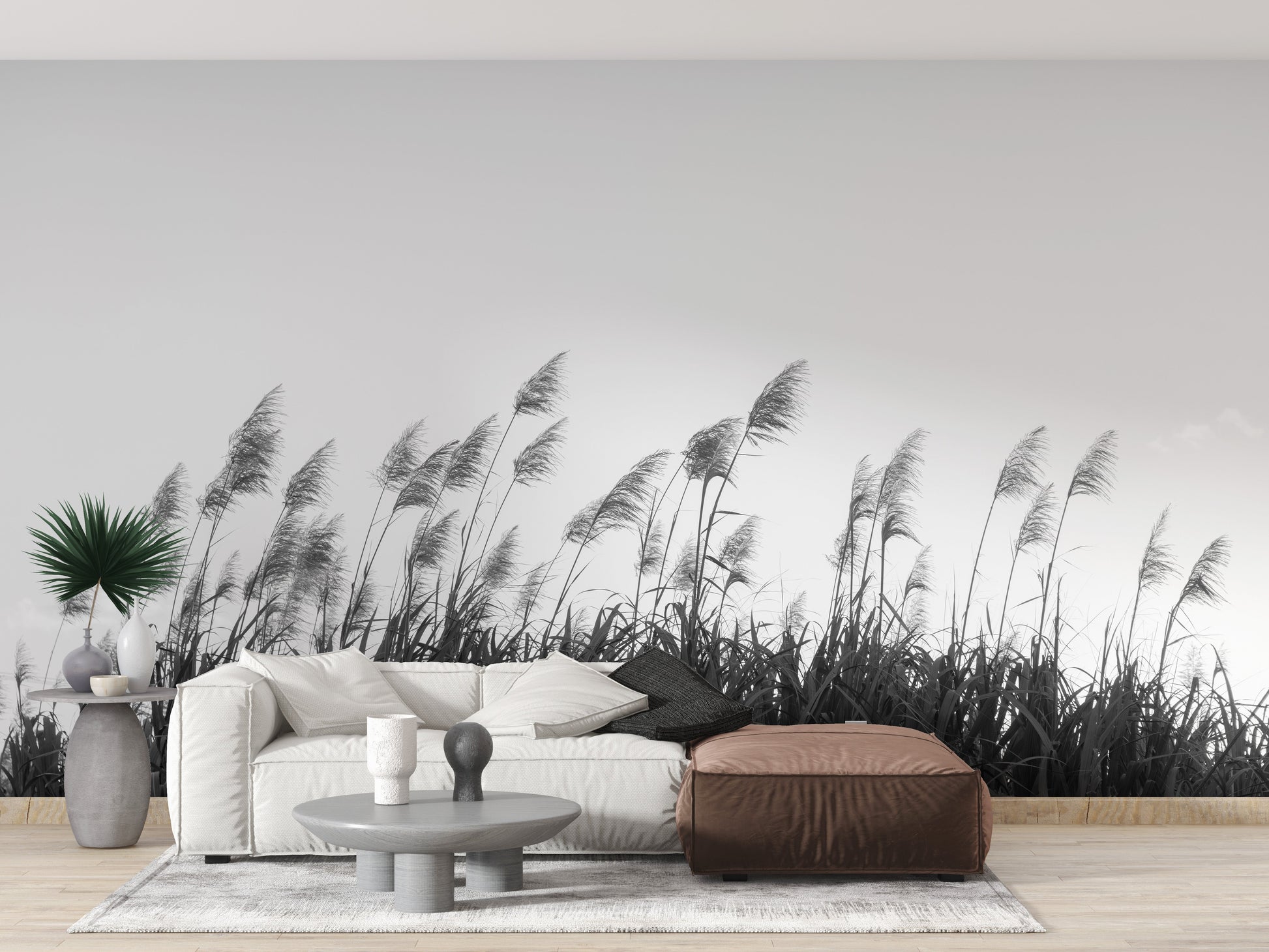  black & white sugar cane mural