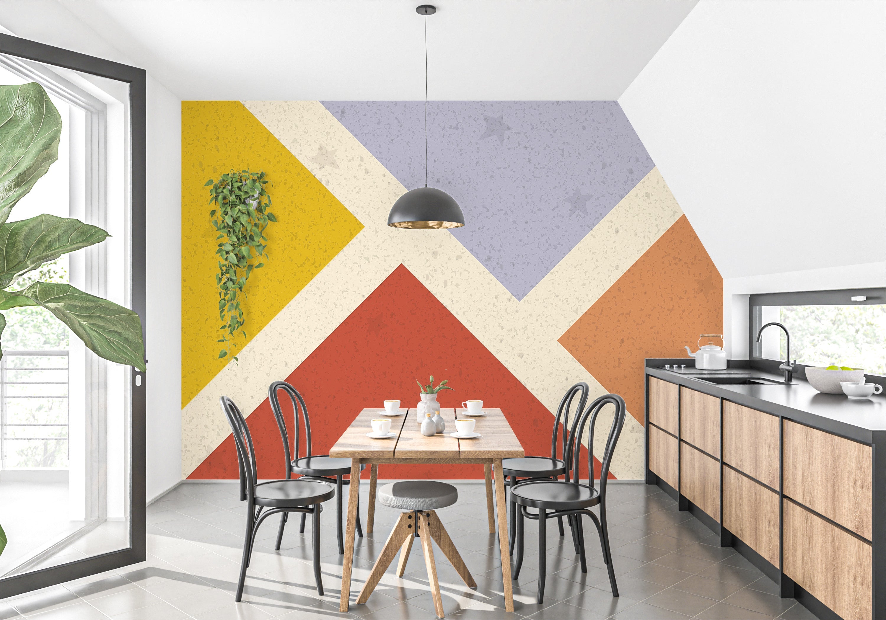 Colorful square design Wallpaper Murals - Giffywalls