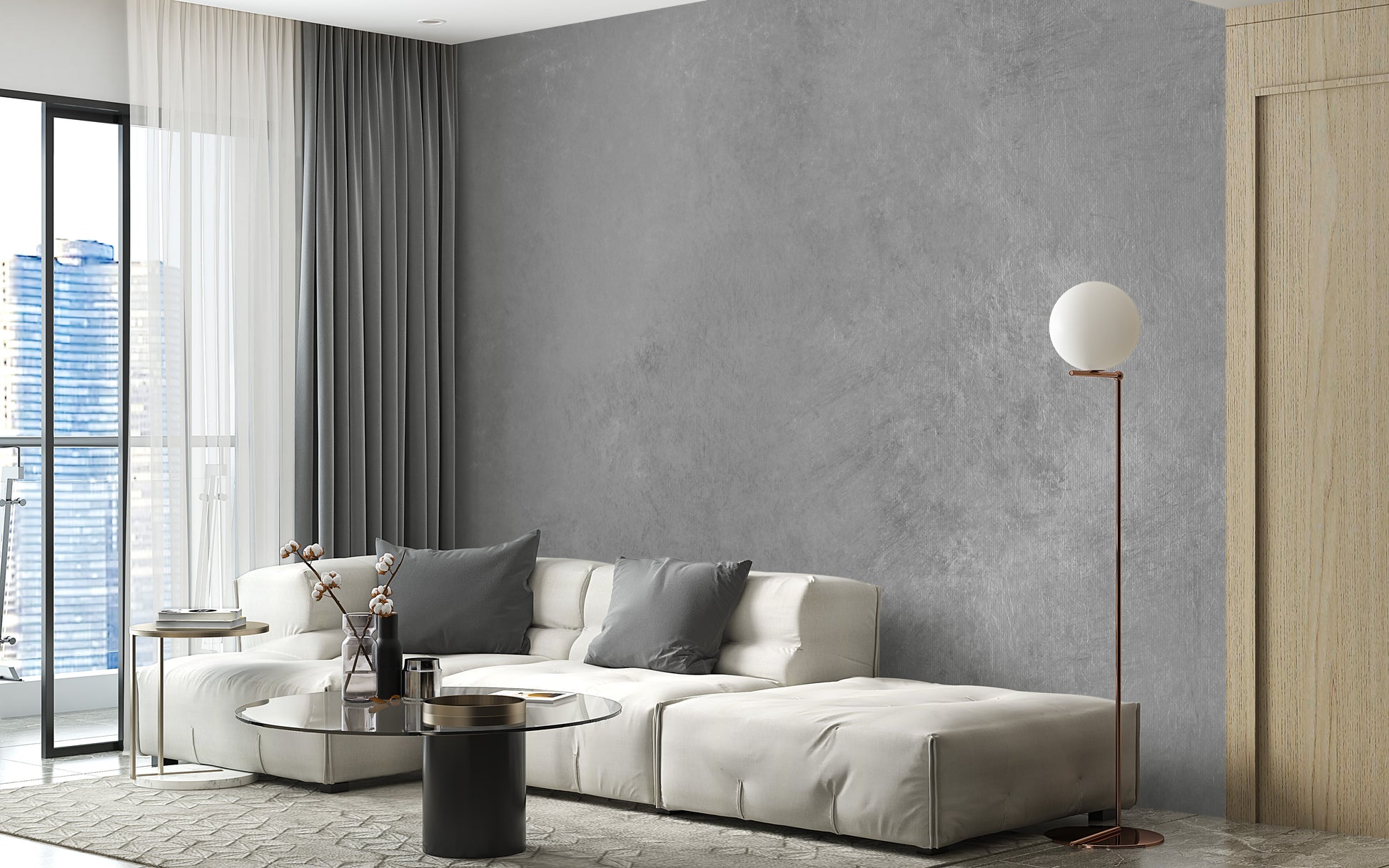 gray textured wallpaper mural