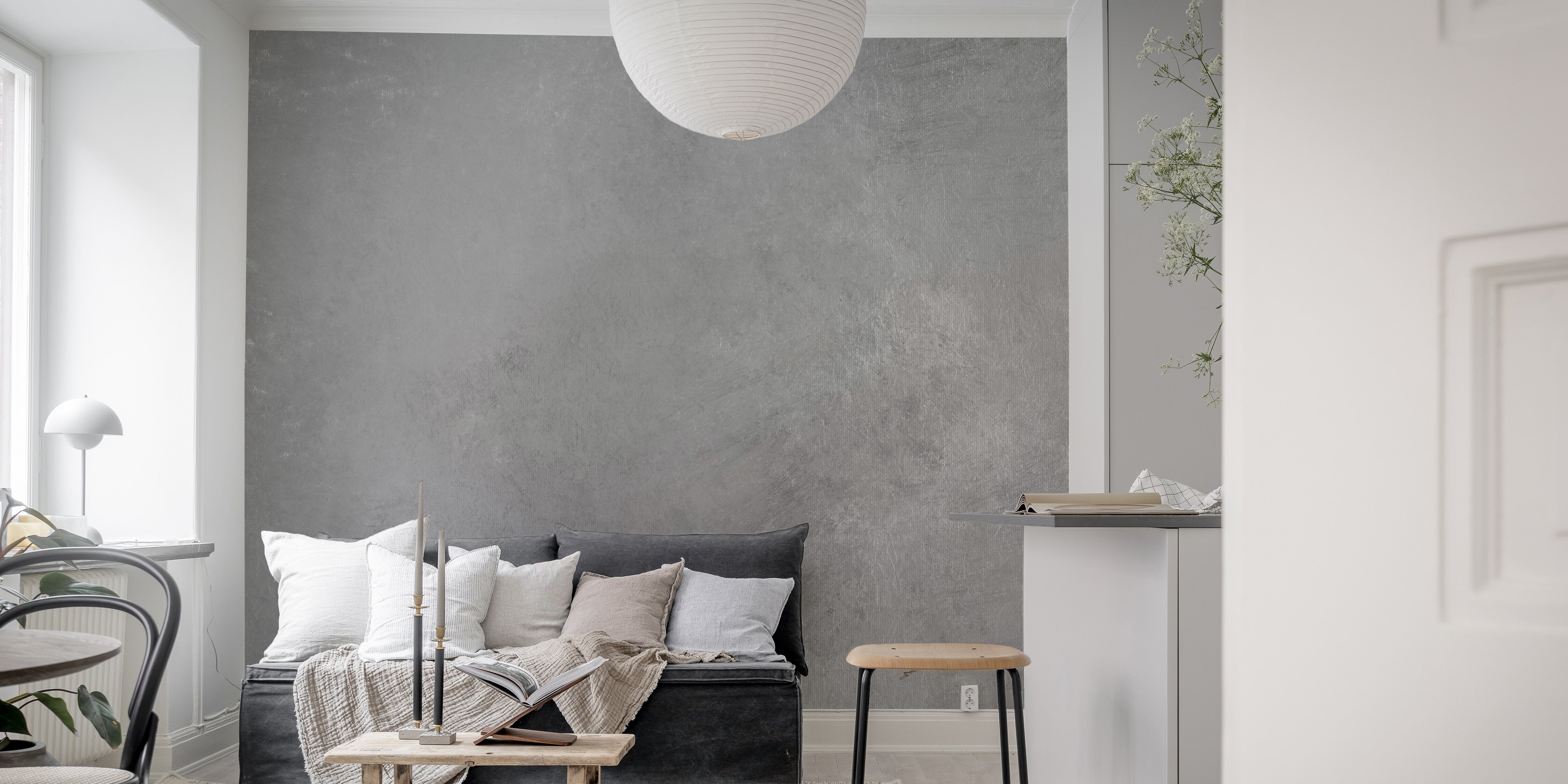 Gray Colored Textured Wallpaper Murals - Giffywalls