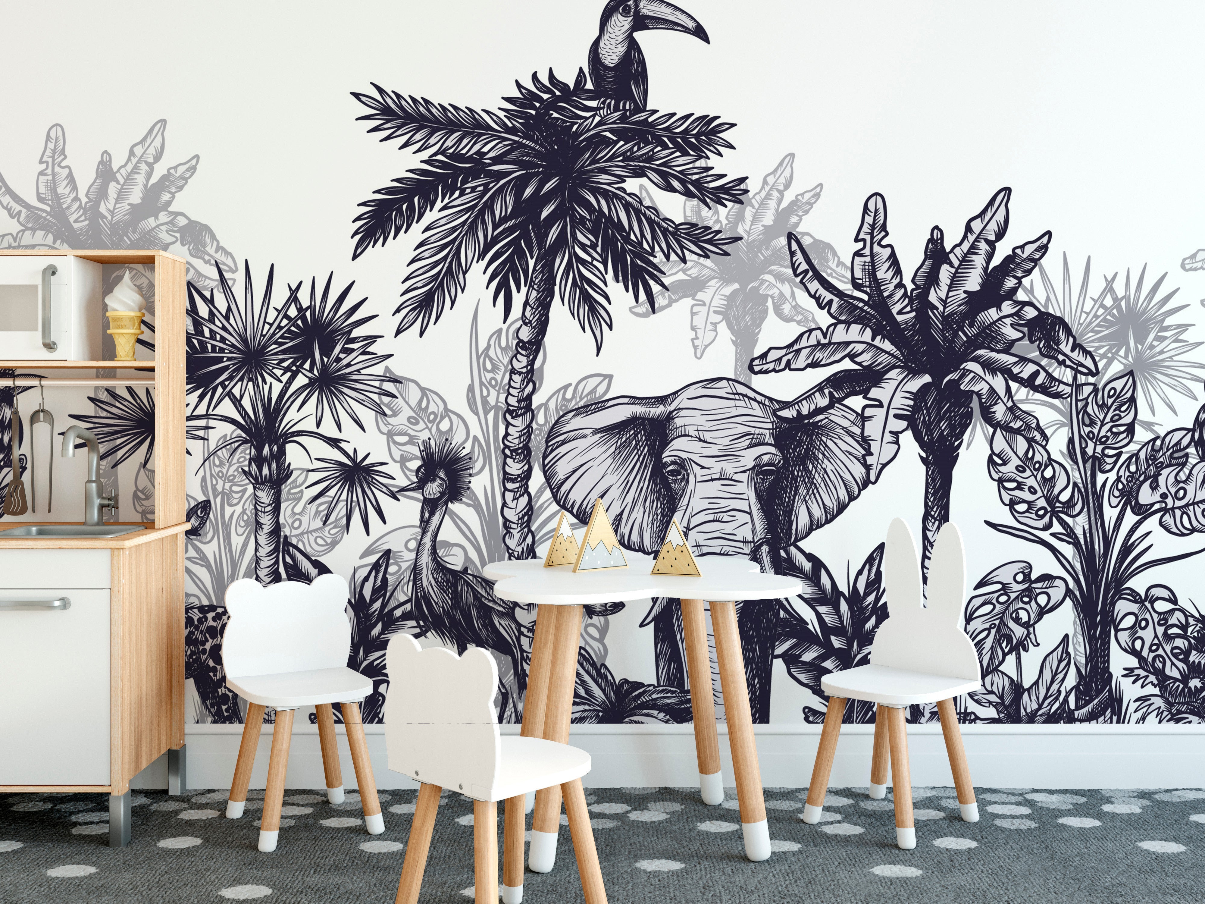 Sketchy Forest Wallpaper Murals - Giffywalls