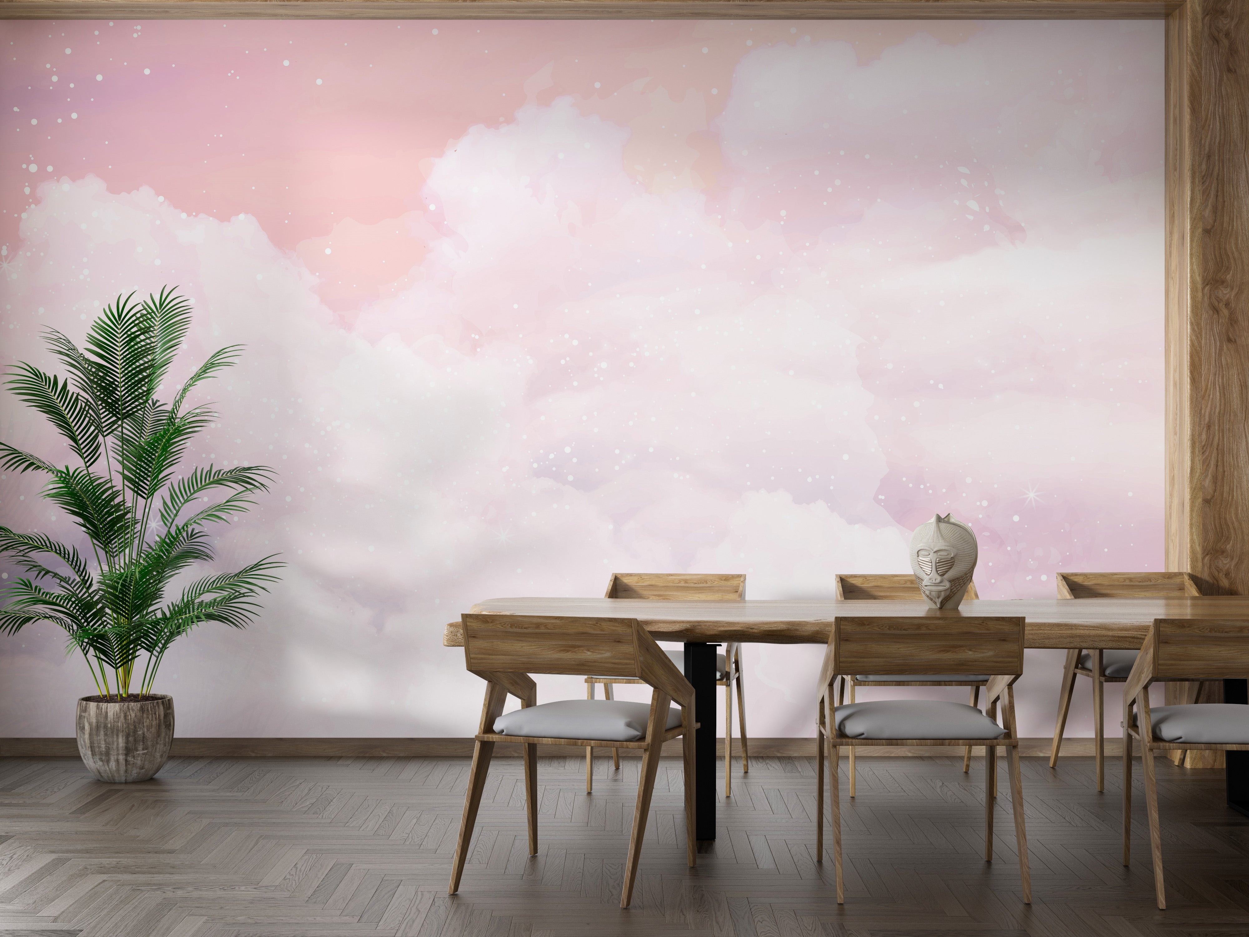 Abstract Pink Colour Sky Design Wallpaper Wall Murals - Giffywalls